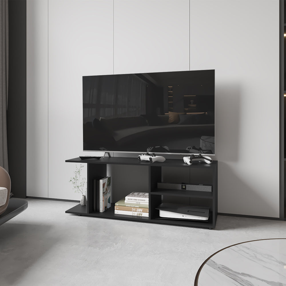 Barton Entertainment Center, Black | Living Room TV Stand
