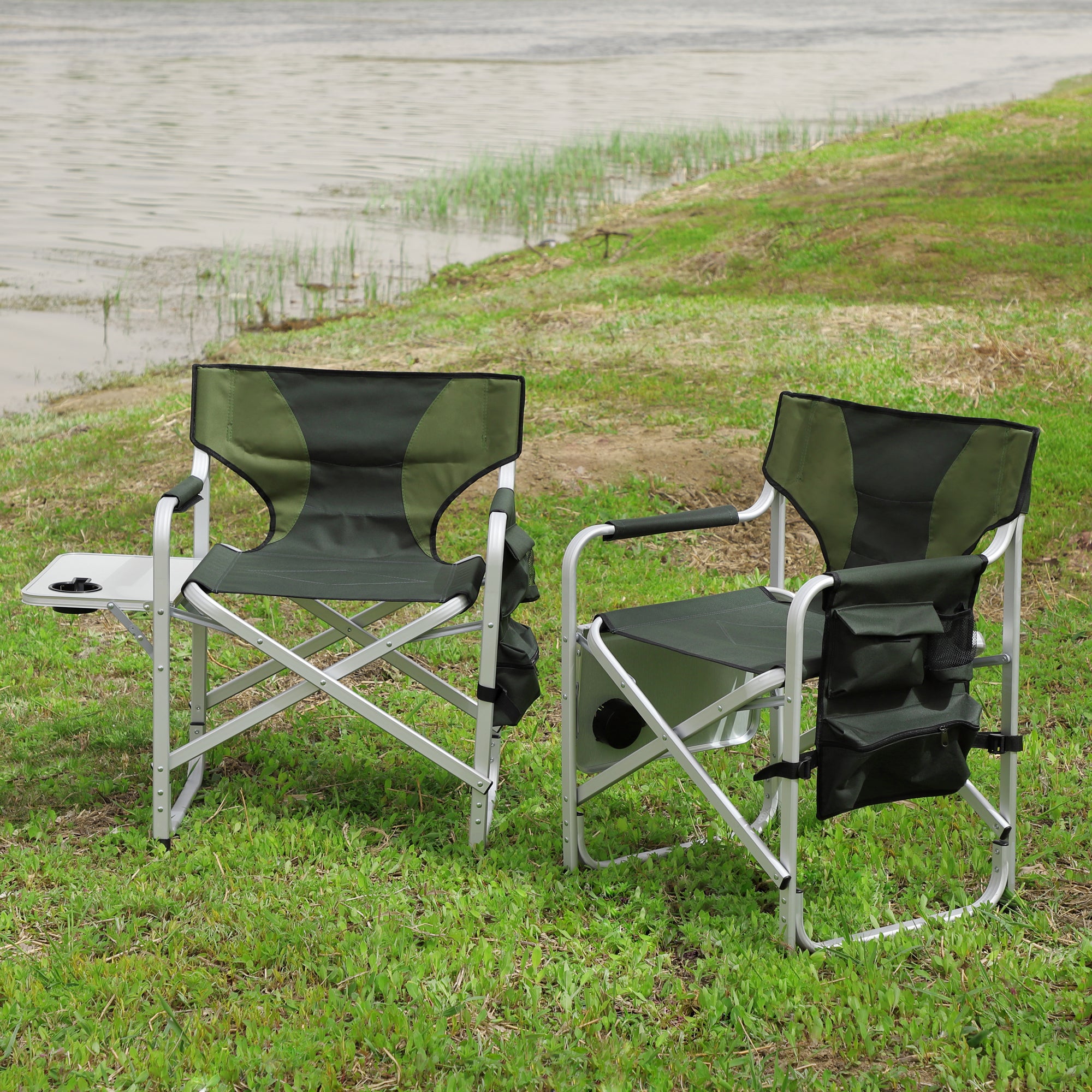 Folding Chair with Table & Storage: Lightweight & Oversized
