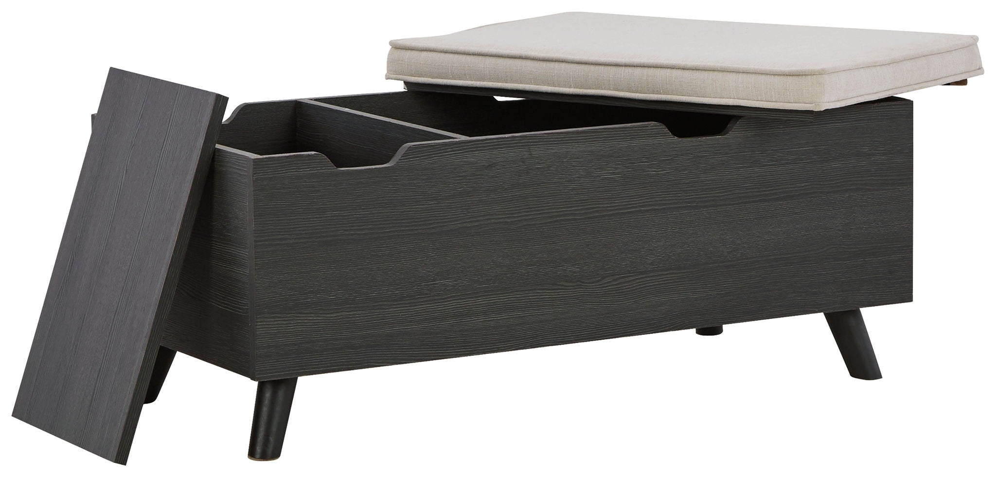 Yarlow - Storage Bench - Dark Gray