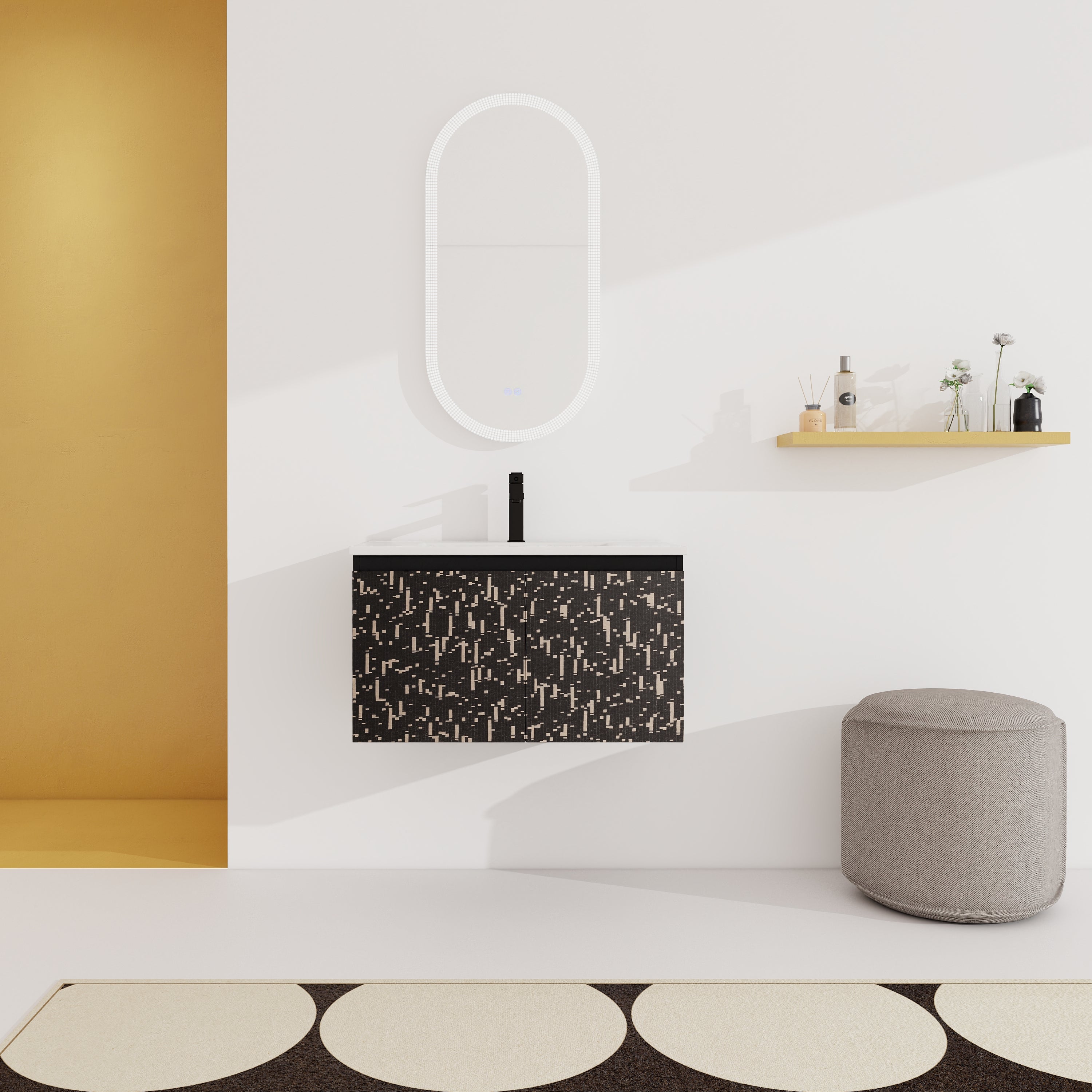 30" Floating Bathroom Vanity: Ceramic Sink & Soft Close