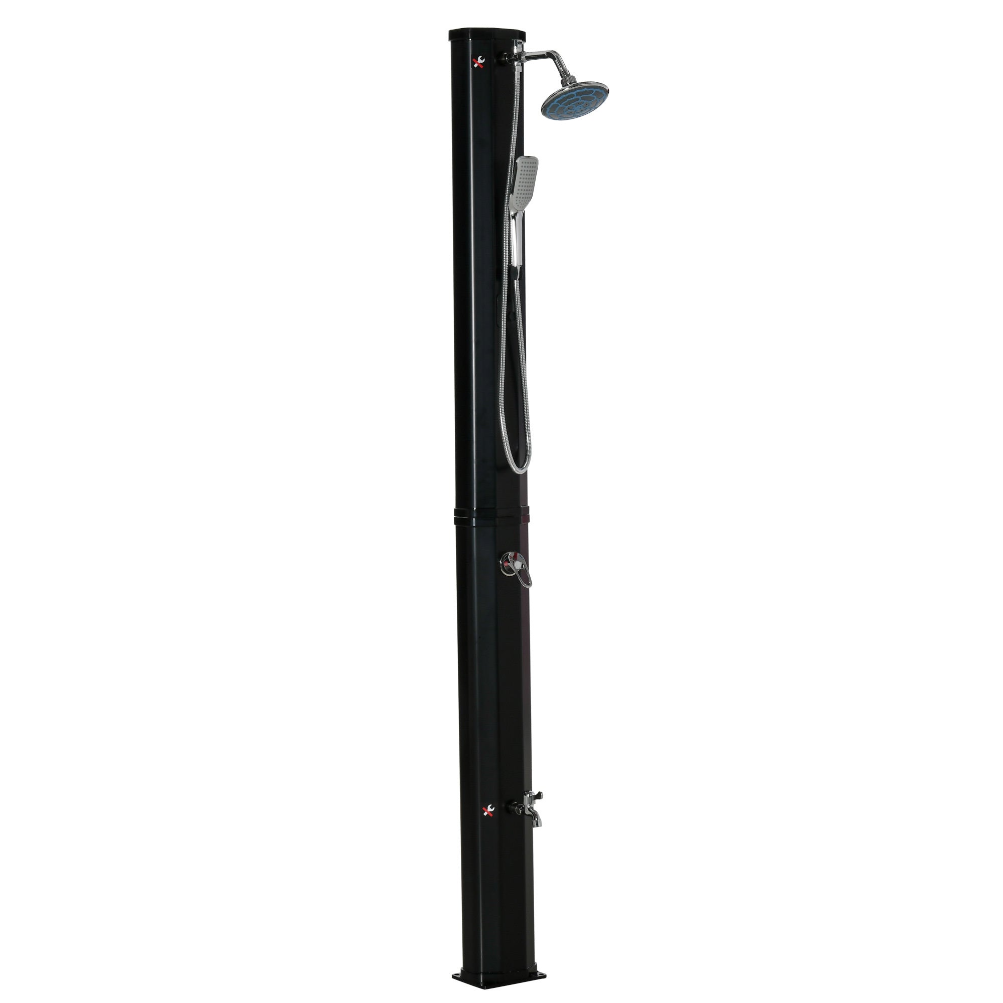 Outsunny Solar Shower: 9.2 Gal, Heated, 360° Spray