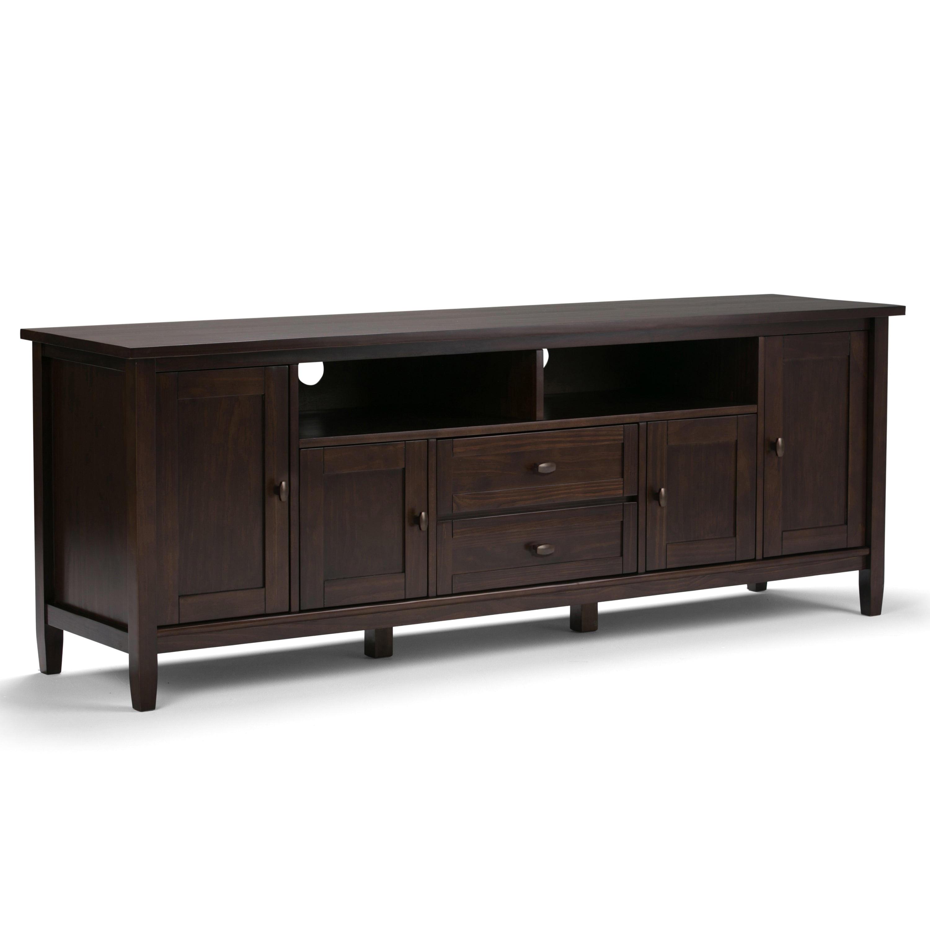 Warm Shaker 72" TV Stand - Tobacco Brown