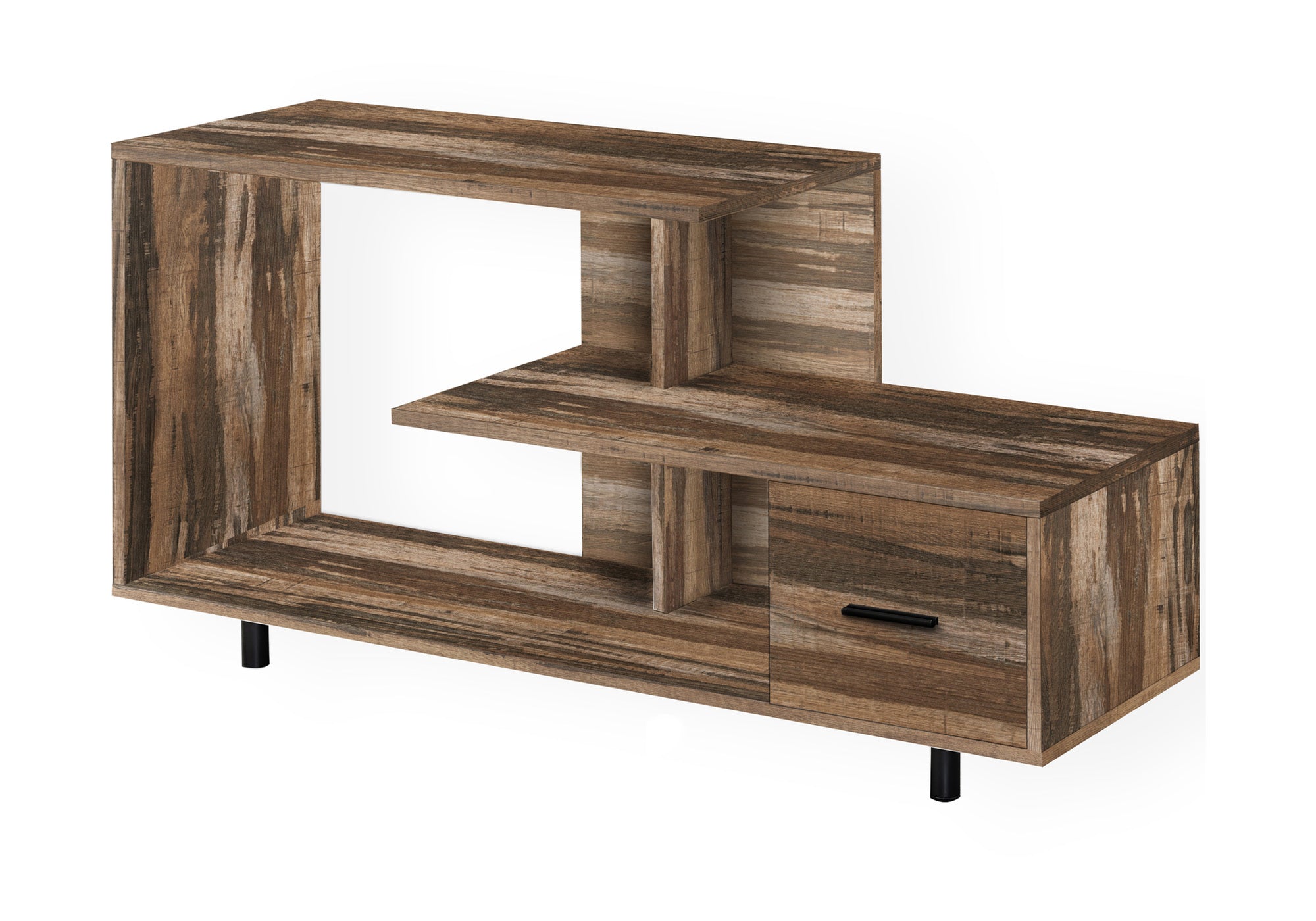 48" Modern TV Stand Console | Media Entertainment Center | Brown