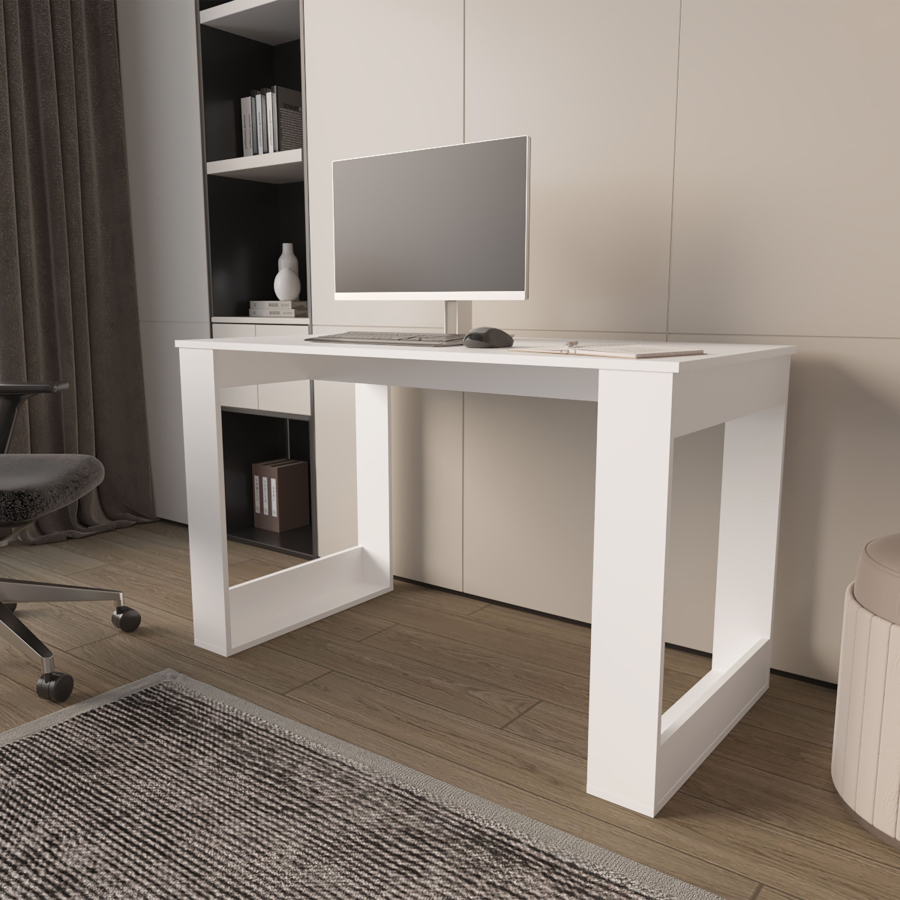 Aurora White Writing Desk | Computer Desk | FM Furniture