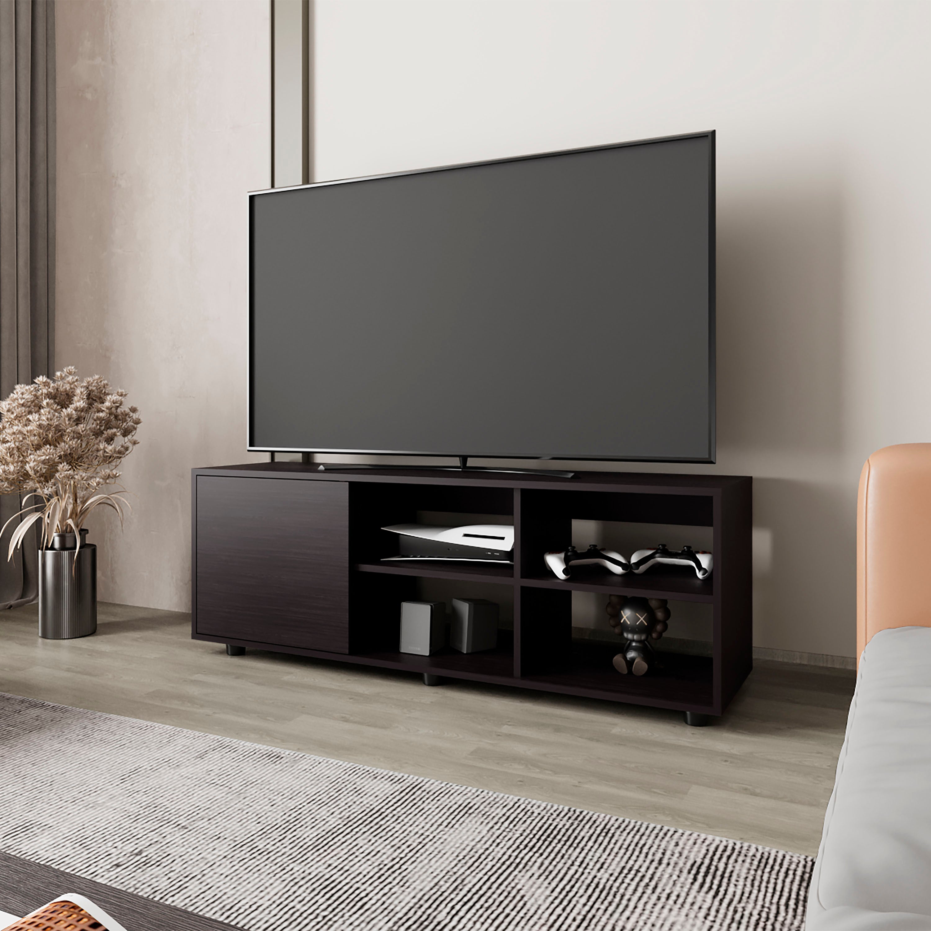 Parker TV Stand, Wengue, Door & O