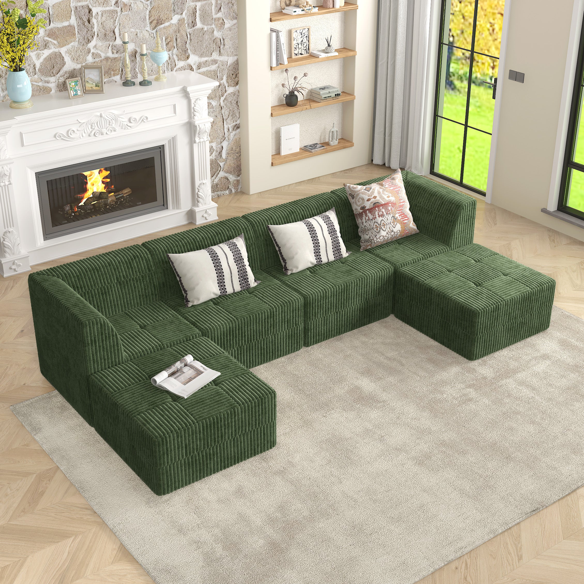 U-Shaped Modular Sectional Sofa: Space-Saving Design