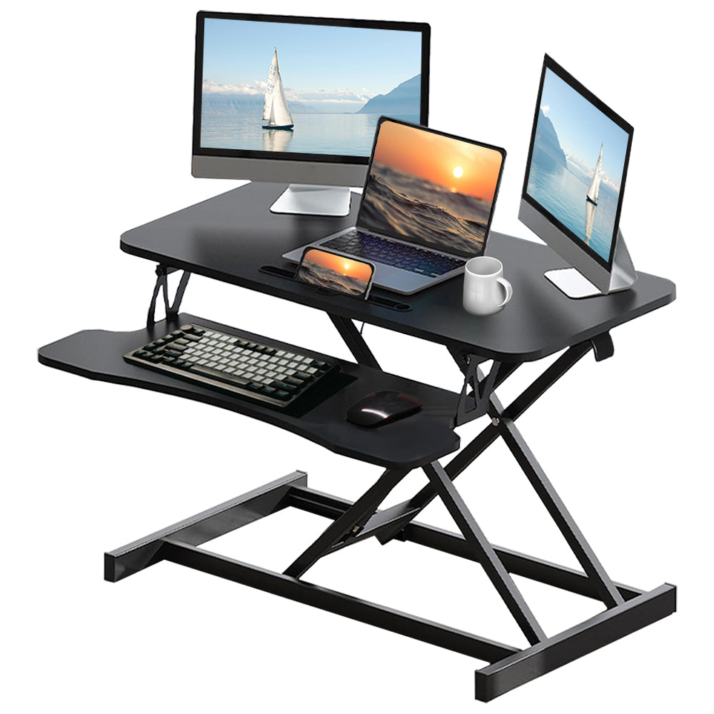 32" Sit-Stand Desk Converter | Adjustable Height Riser