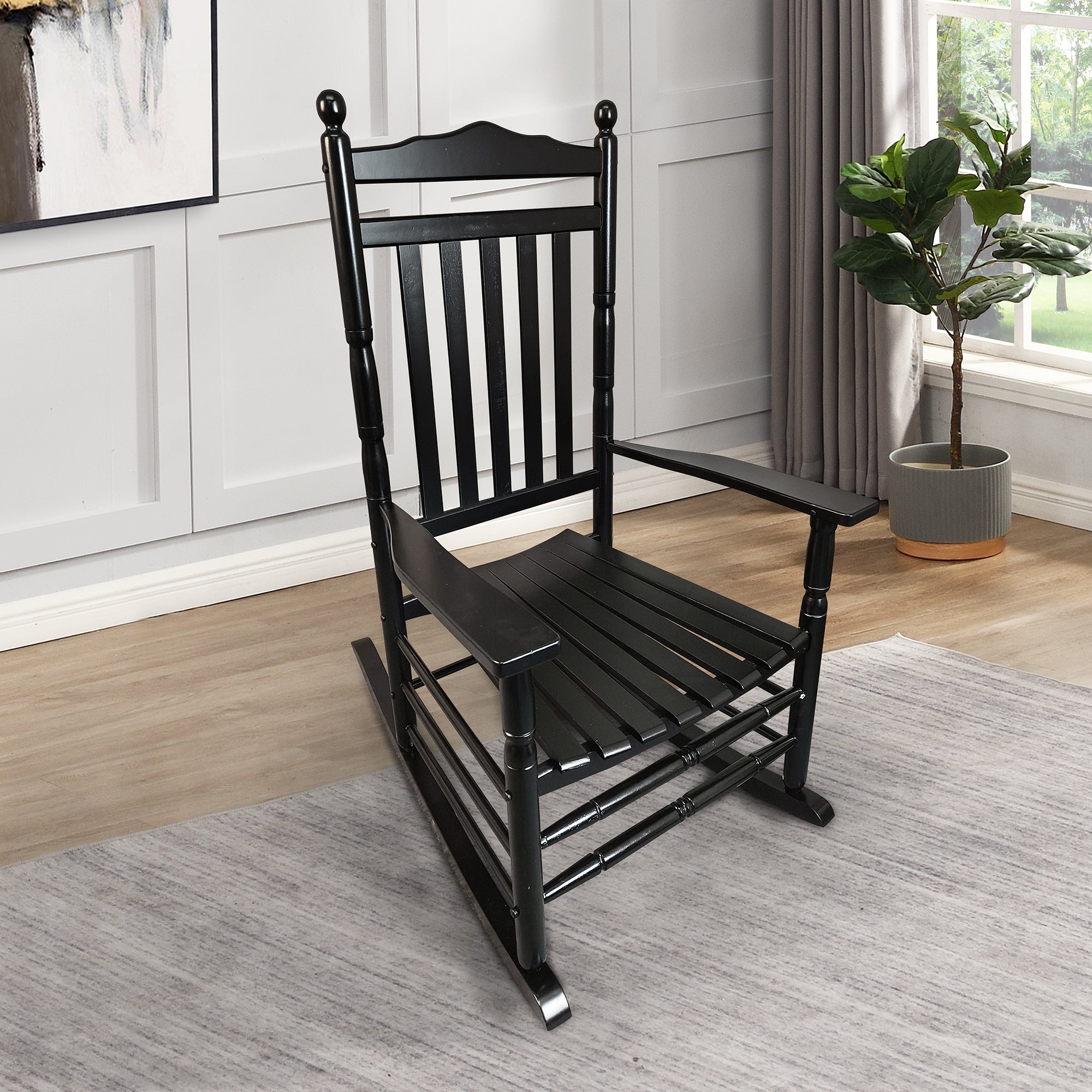 Black Adult Rocking Chair | Balcony & Porch Seating