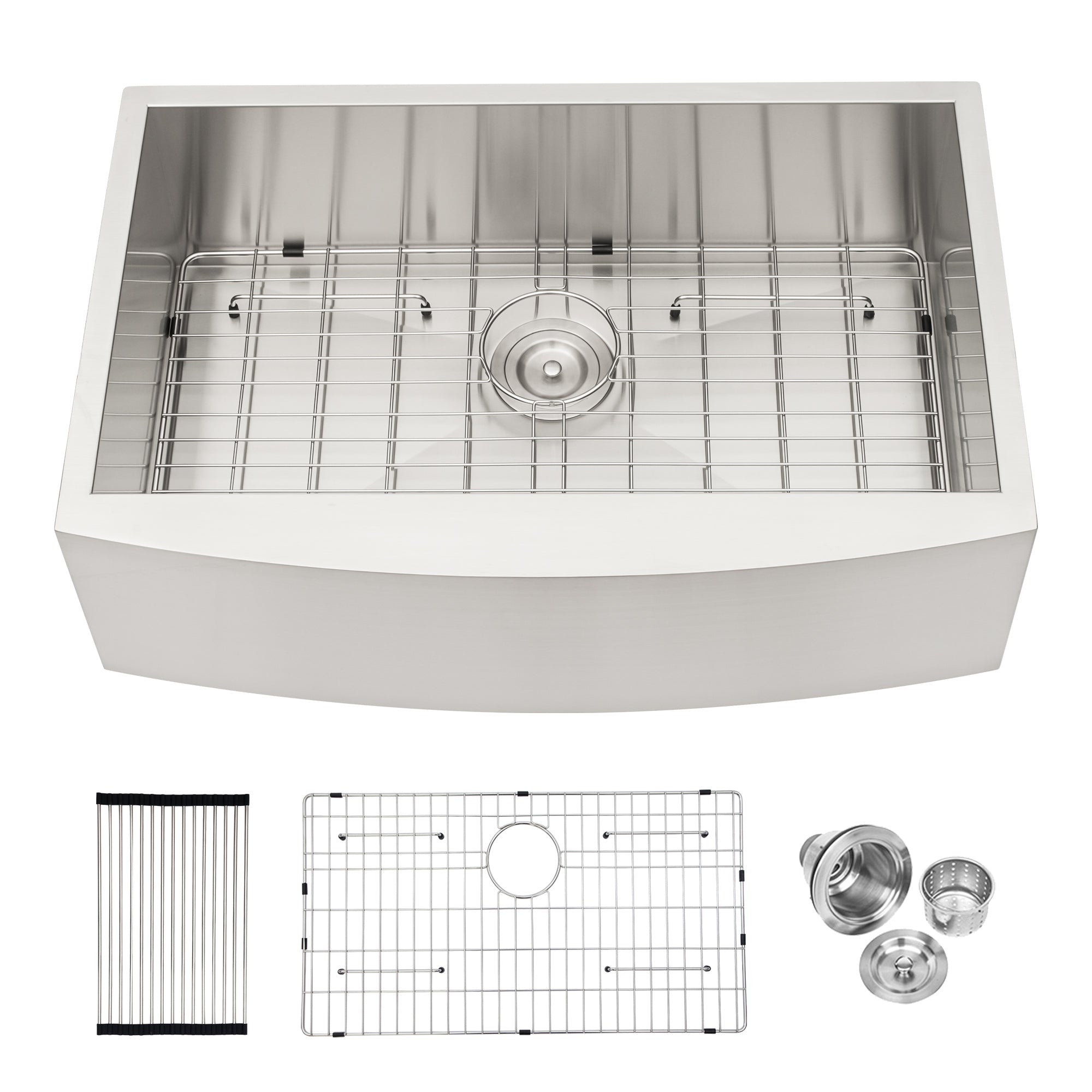 33" Farmhouse Apron Front Kitchen Sink - Stainless Steel