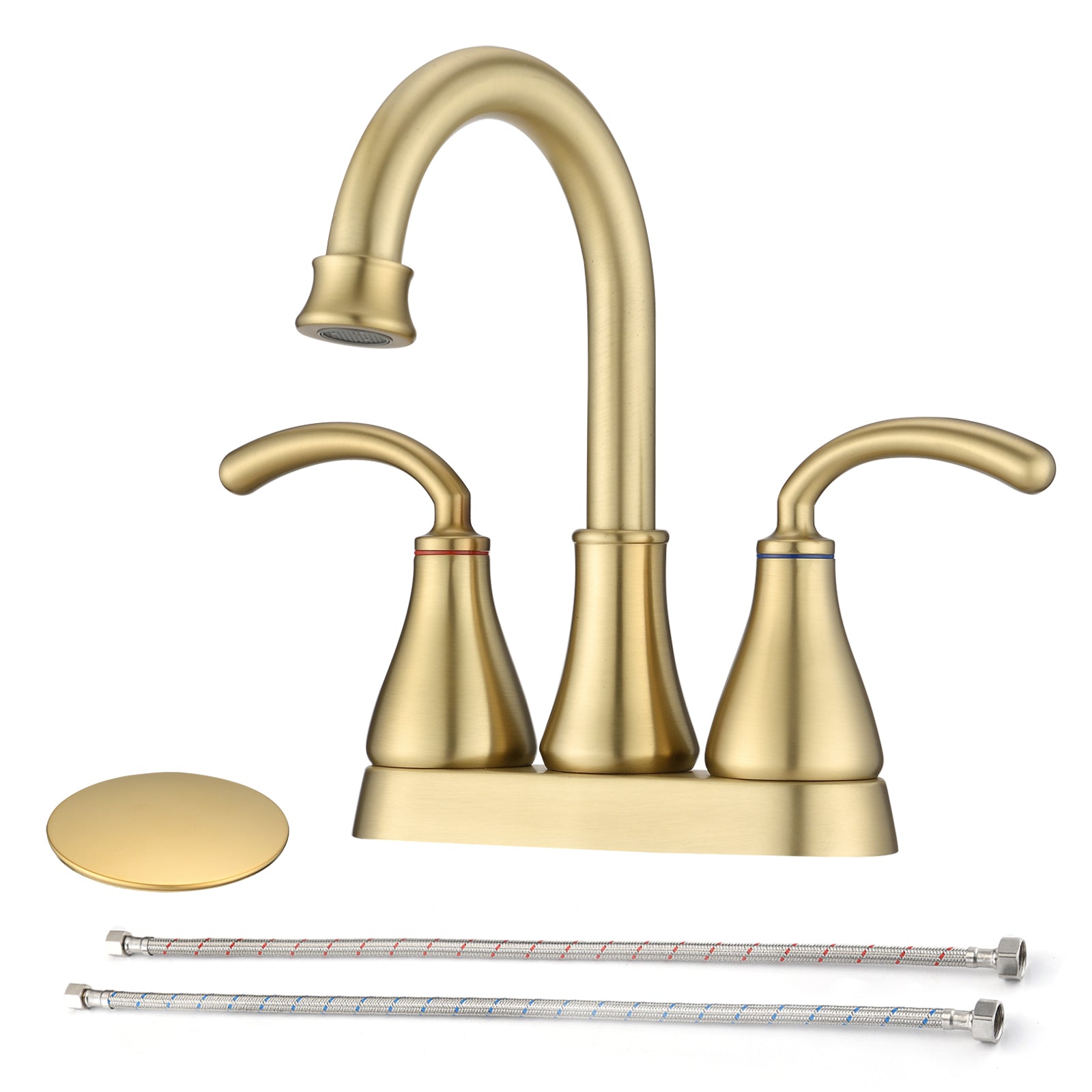 Brushed Gold 2-Handle Bathroom Faucet