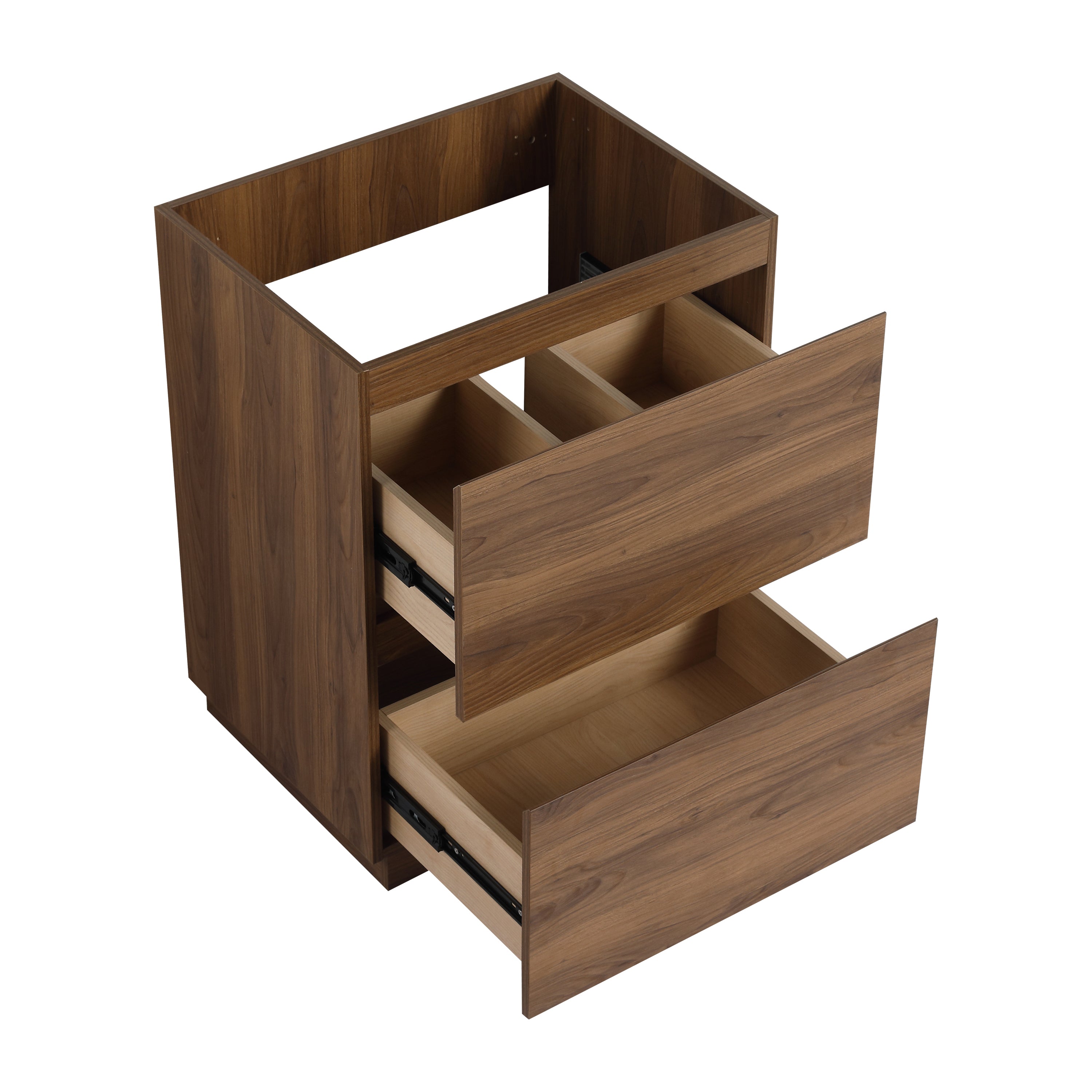 Brown 24" Double Drawer Bathroom Vanity