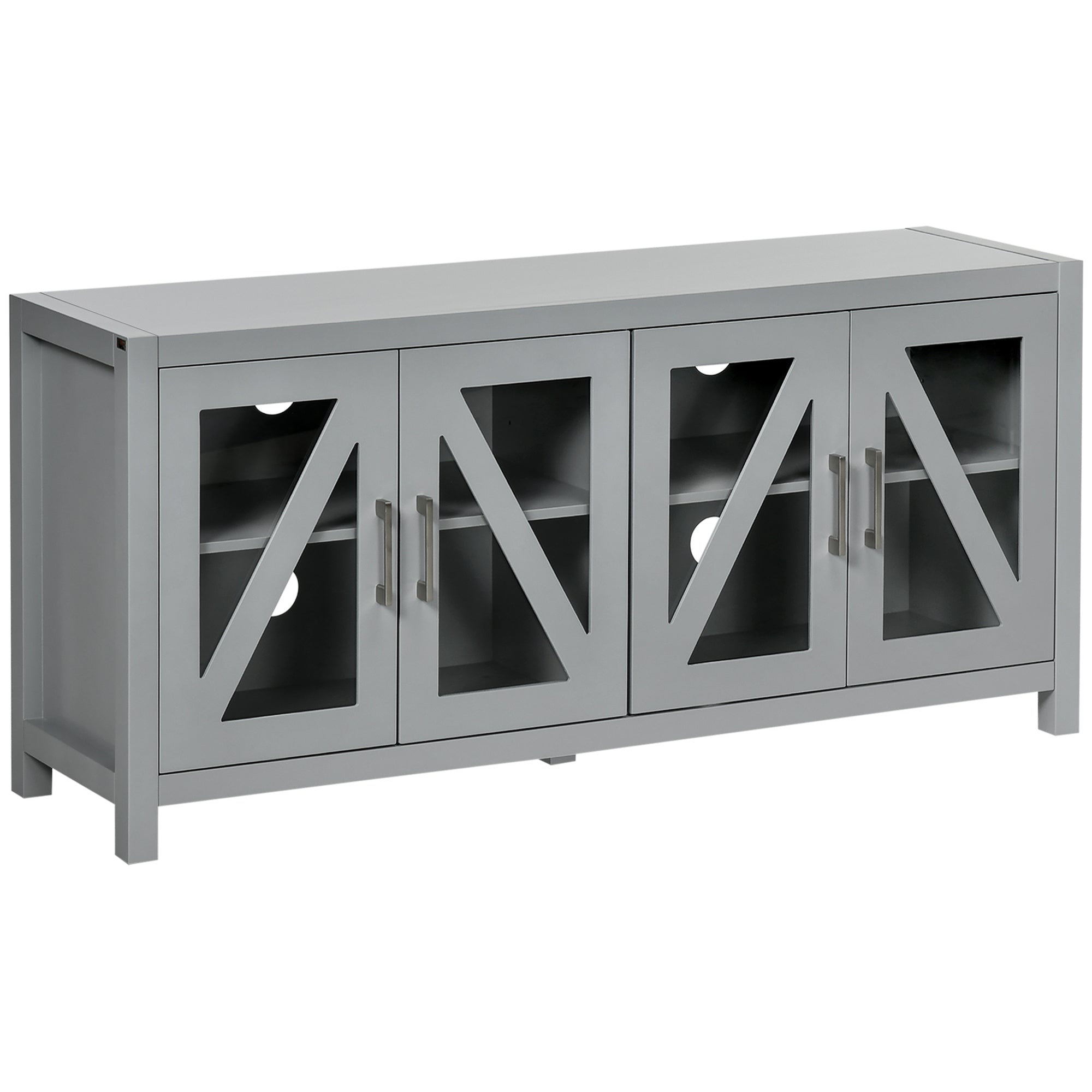 TV Stand for 58" TVs, Gray Entertainment Center