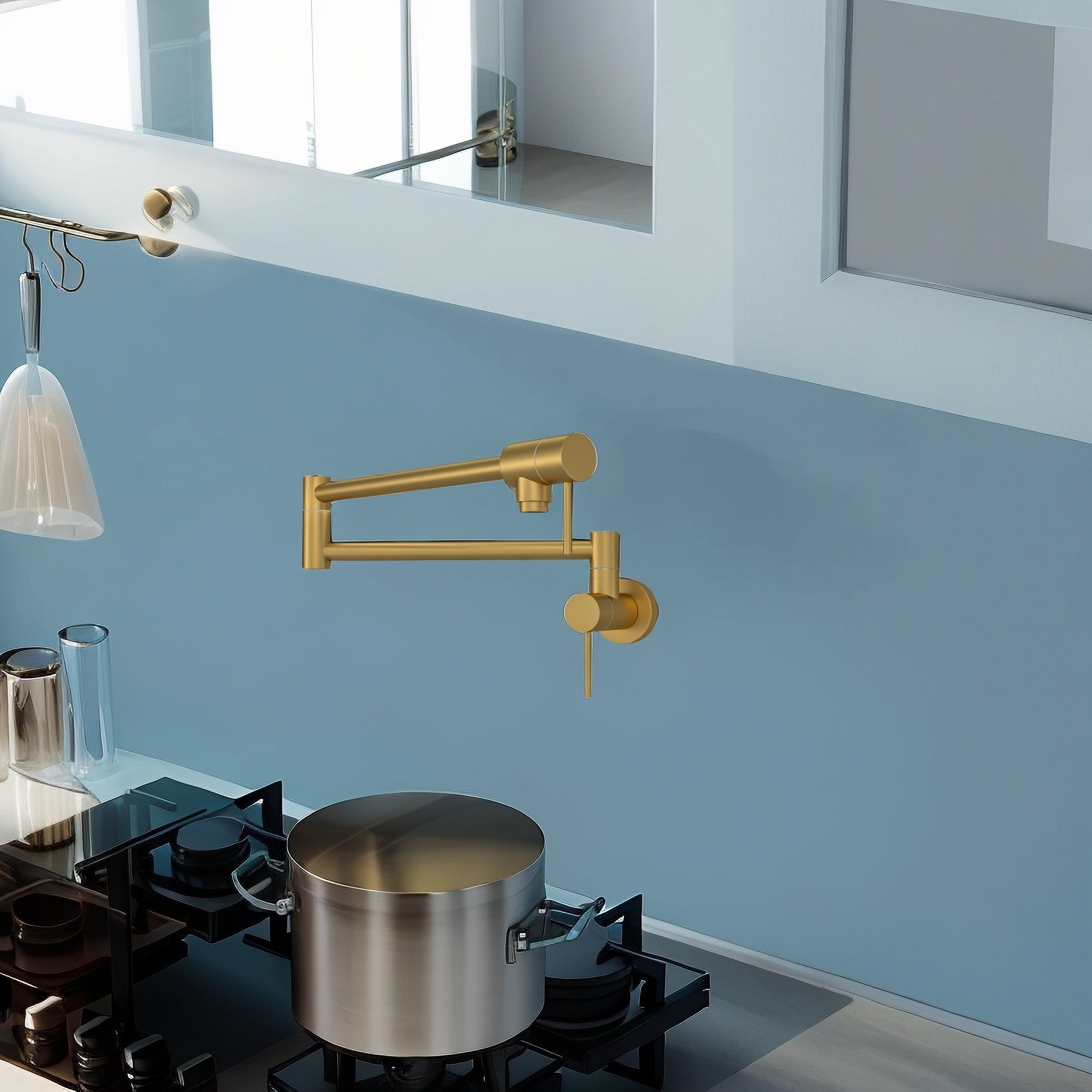 Stretchable Gold Pot Filler Kitchen Faucet