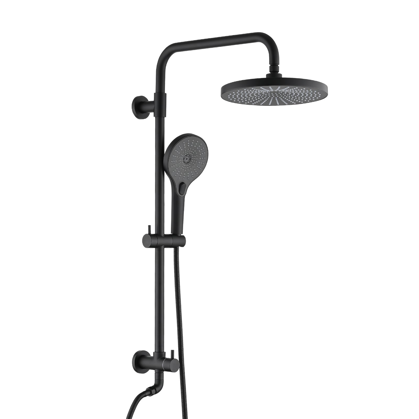 Matte Black Rainfall Shower Head with Handheld