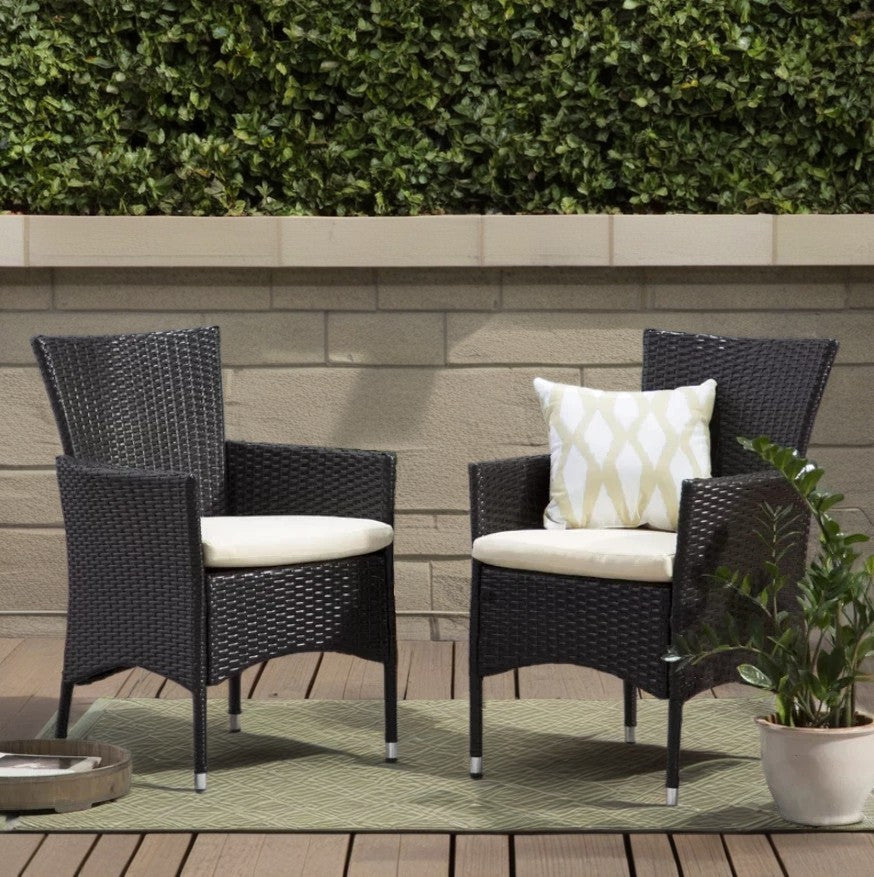 Clementine Wicker Dining Chairs (Set of 2)