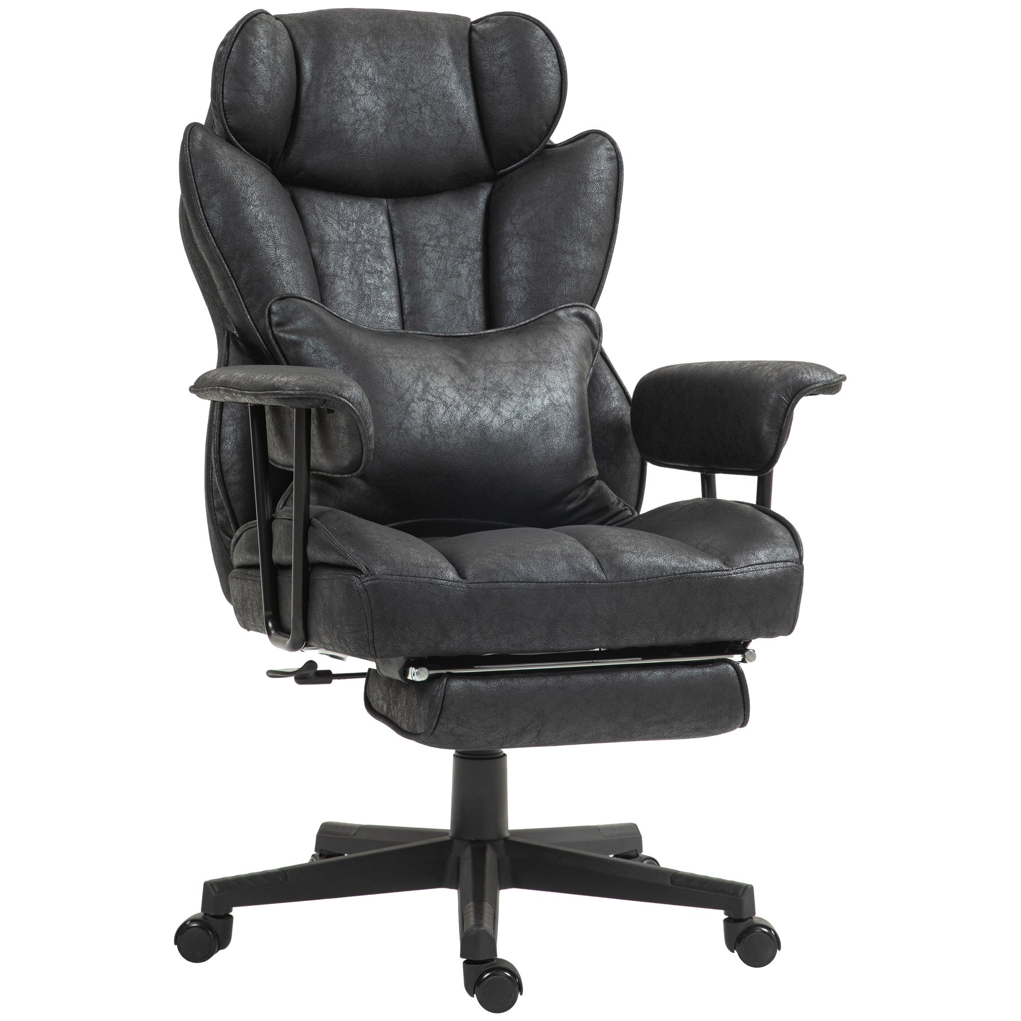 Big & Tall Office Chair w/ Footrest - Black