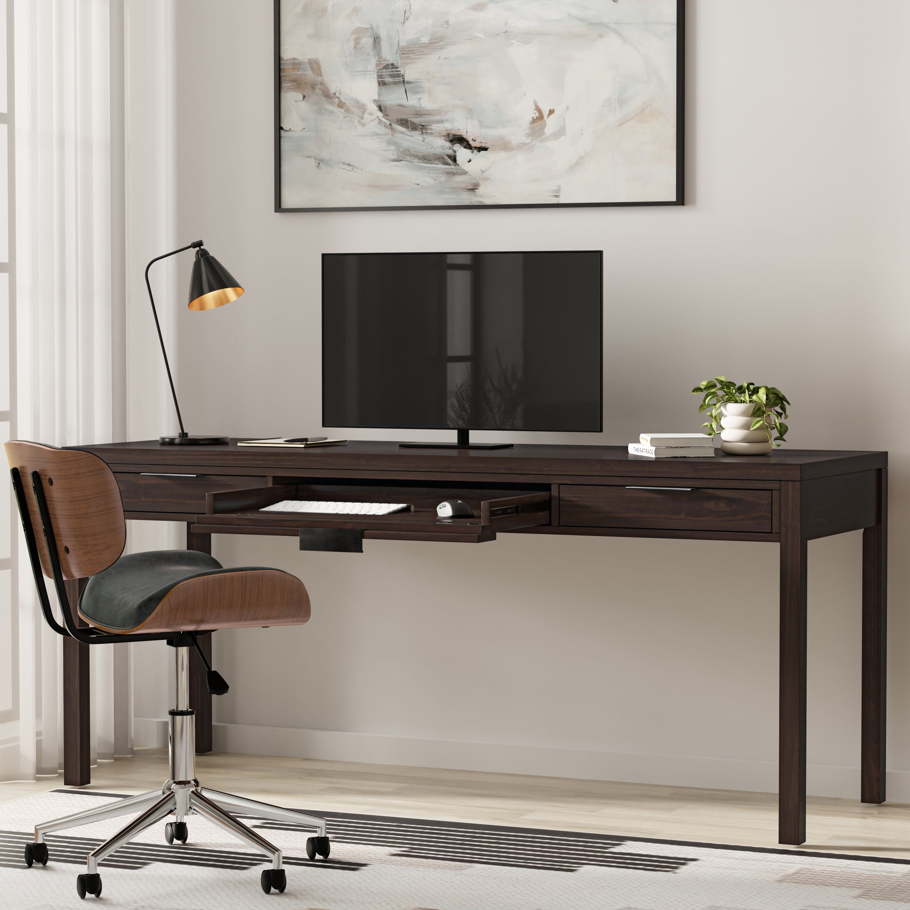 Hollander Wide Desk: Spacious & Stylish Home Office Desk