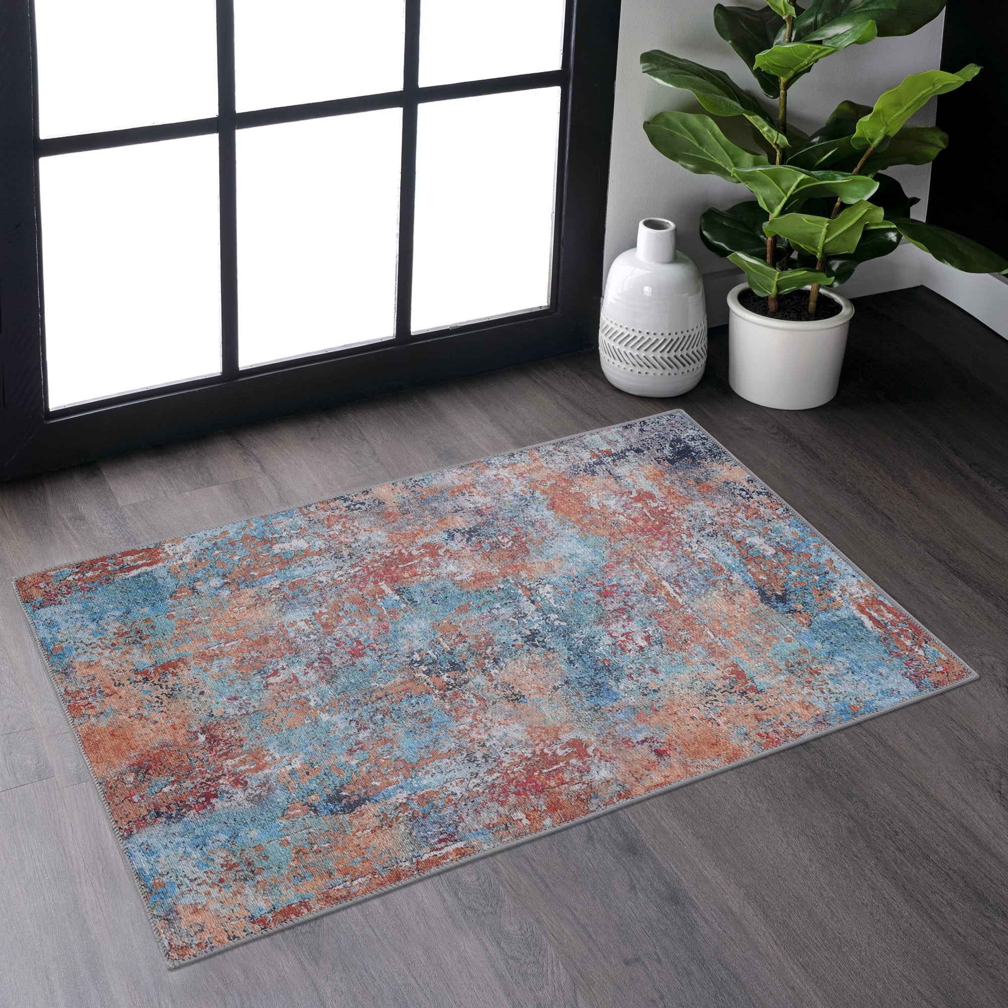 Machine Washable Area Rug, 2x3, Non-Slip