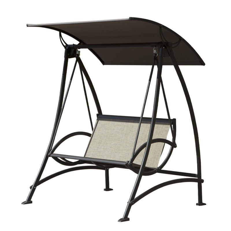 Patio Swing Chair: Adjustable Canopy & Steel Frame