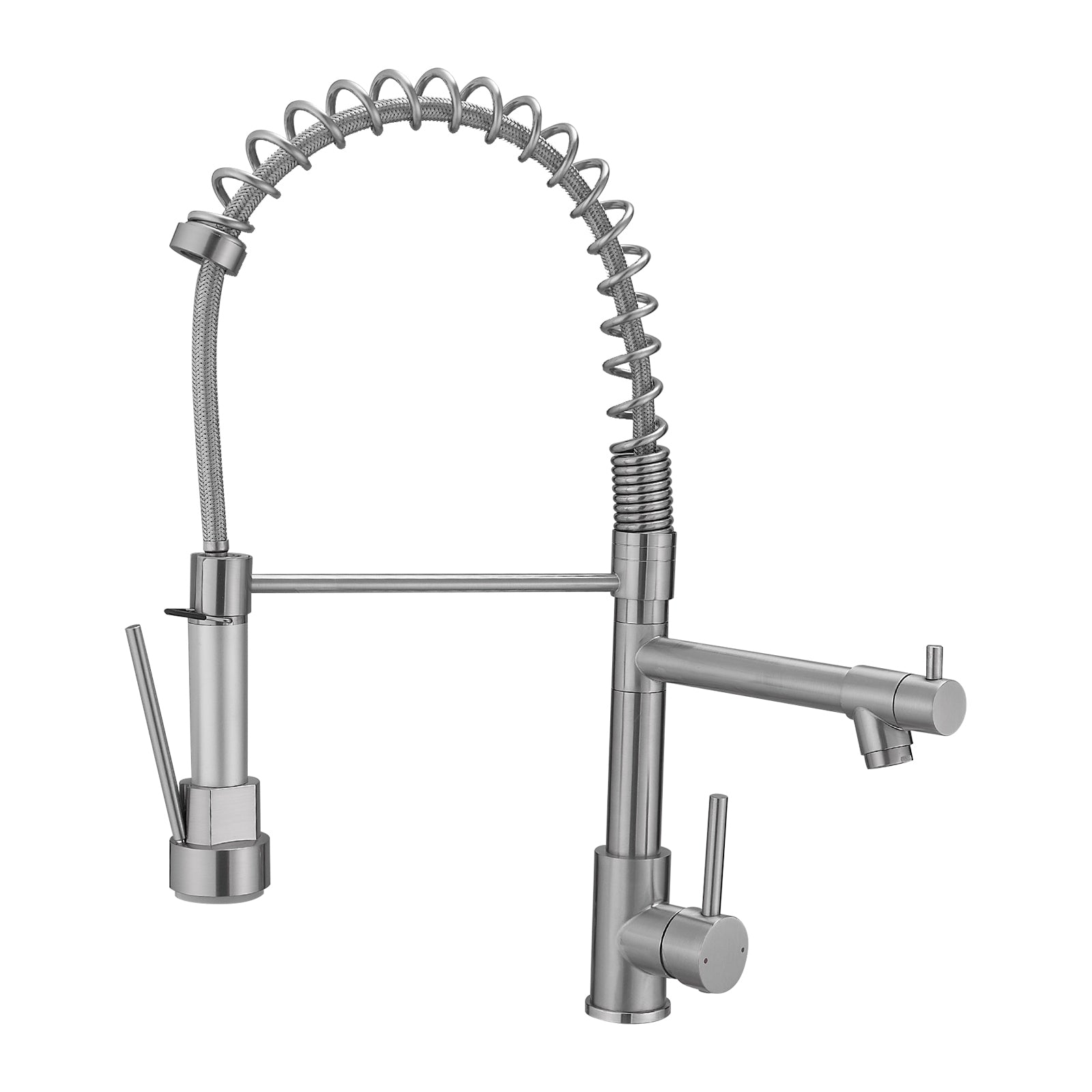 Pull-Down Kitchen Faucet: Stainless Steel