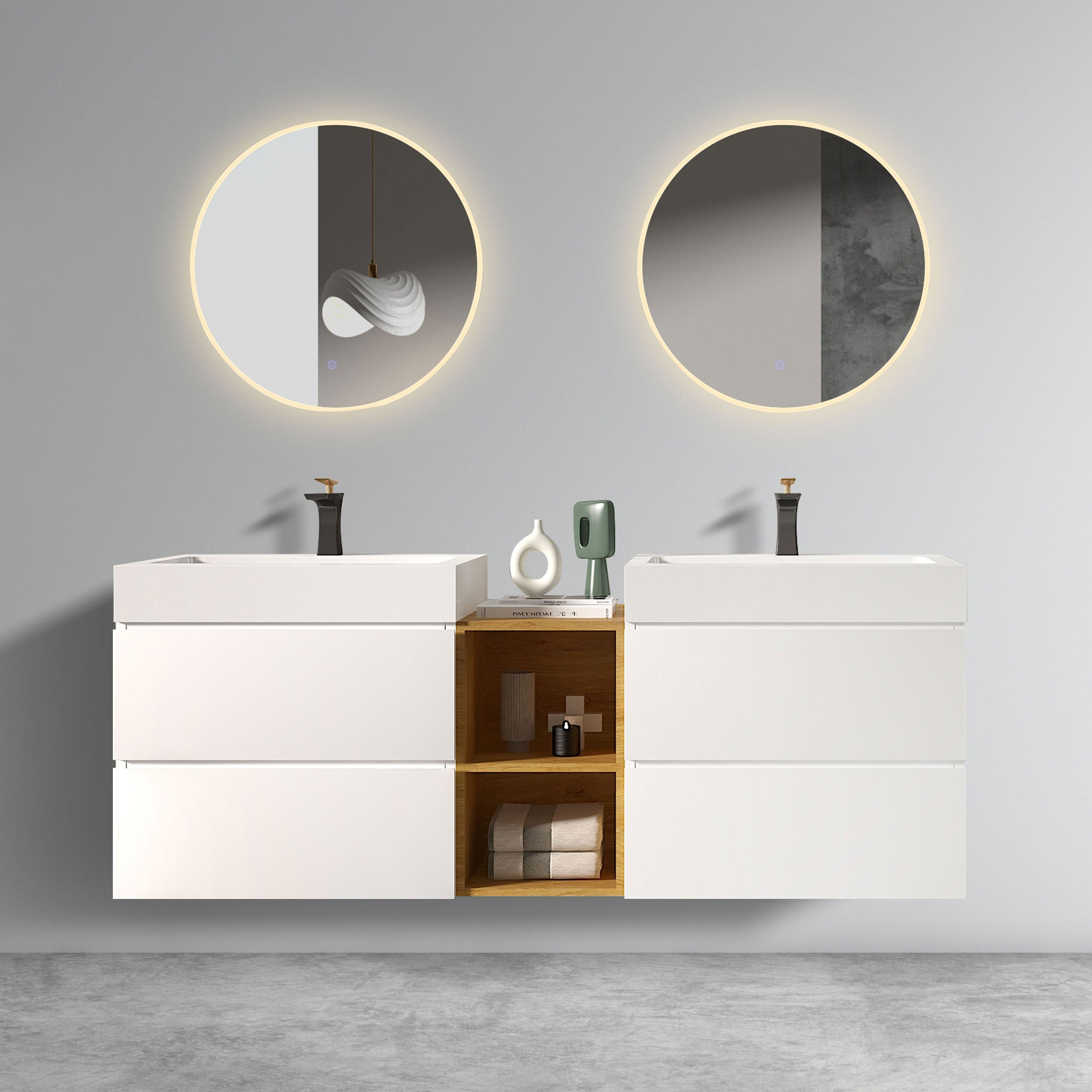 Alice 72" White Double Sink Vanity