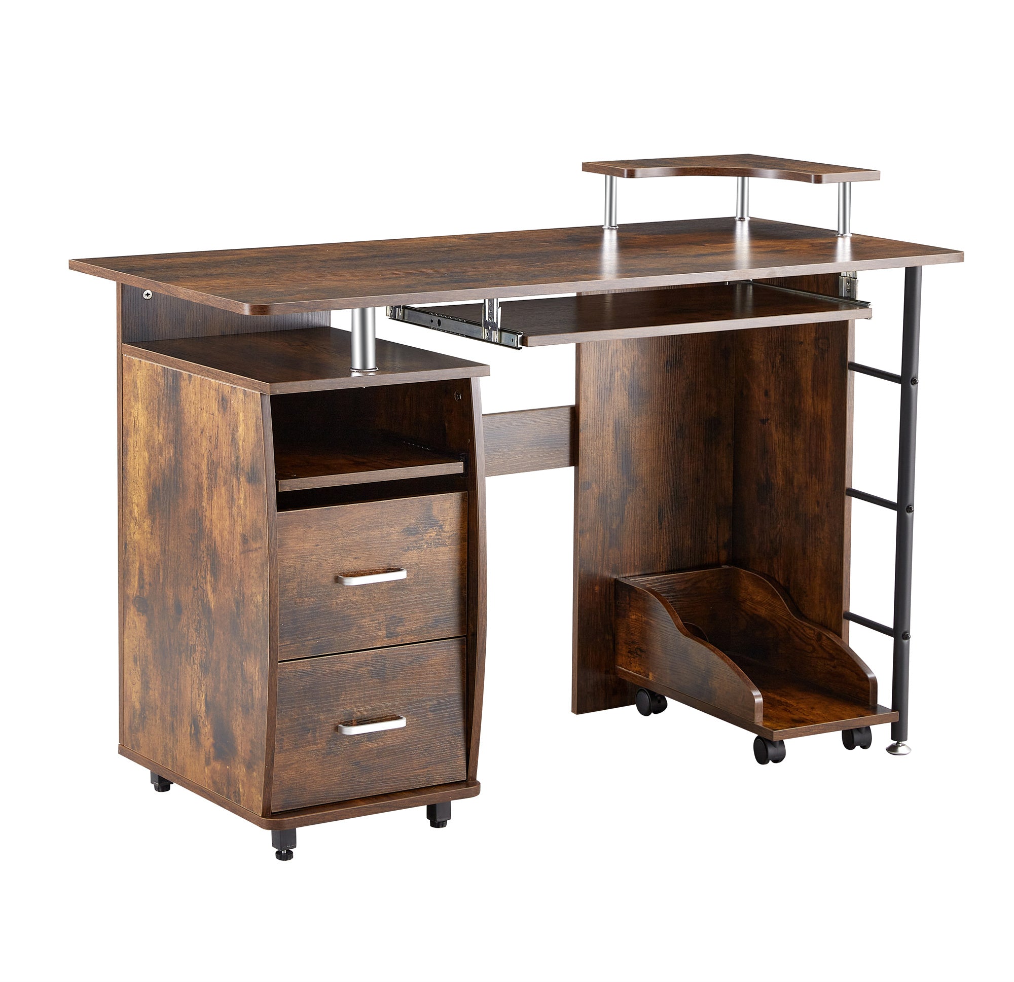 Solid Wood Computer Desk w/ Drawers & Storage | 47"
