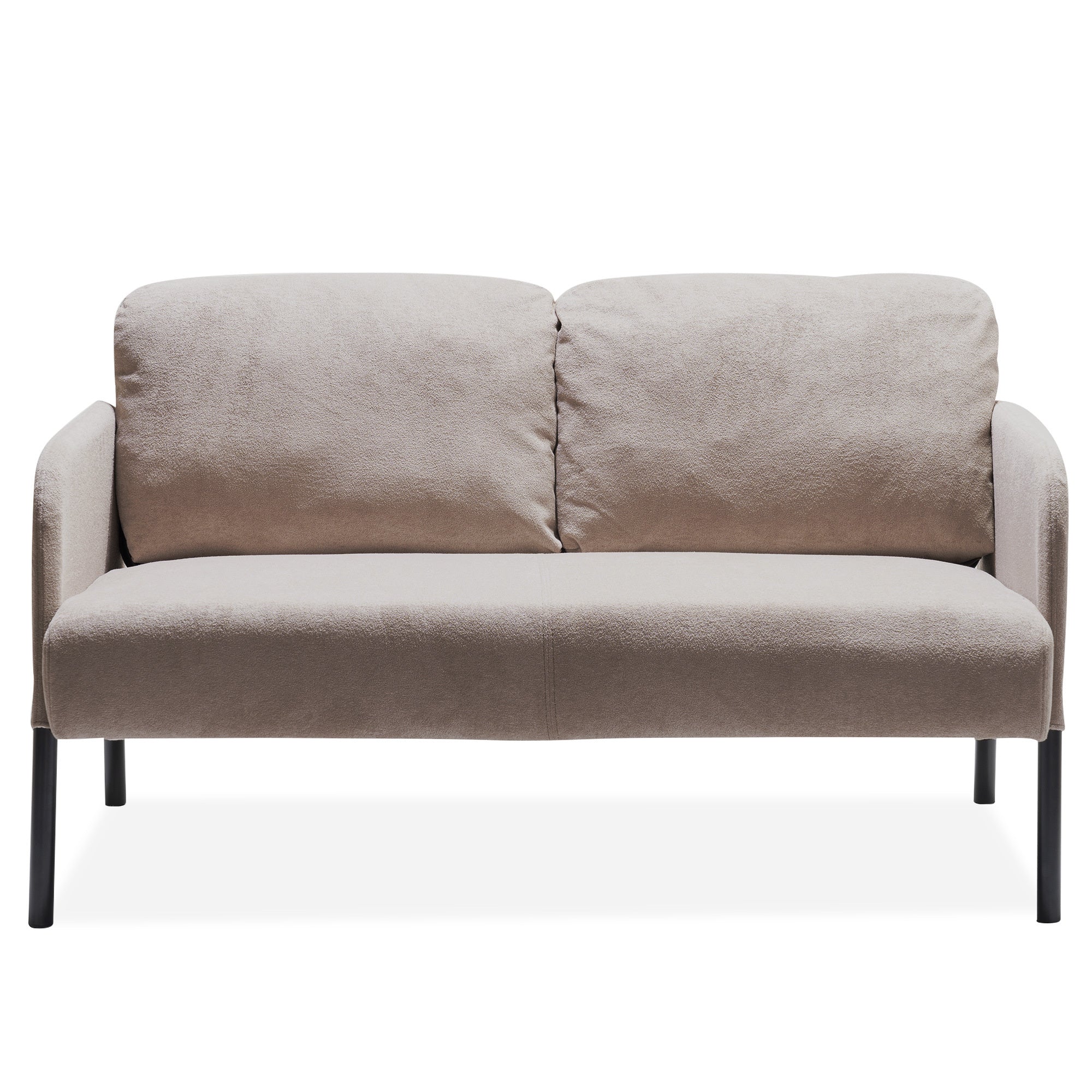 Beige Polyester Sofa: Modern Loveseat for Small Spaces