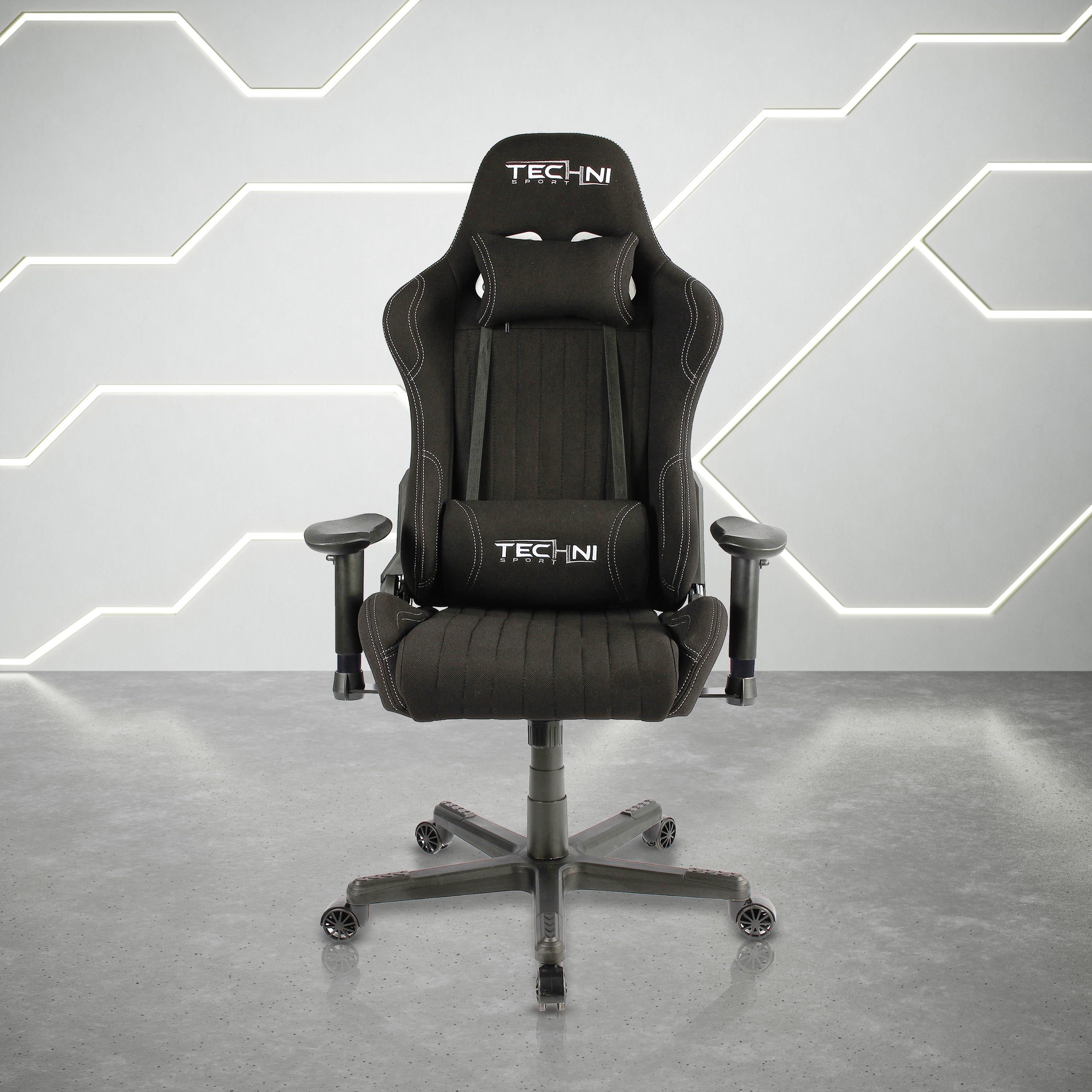 Gaming Chair, Black Ergonomic Racer Style