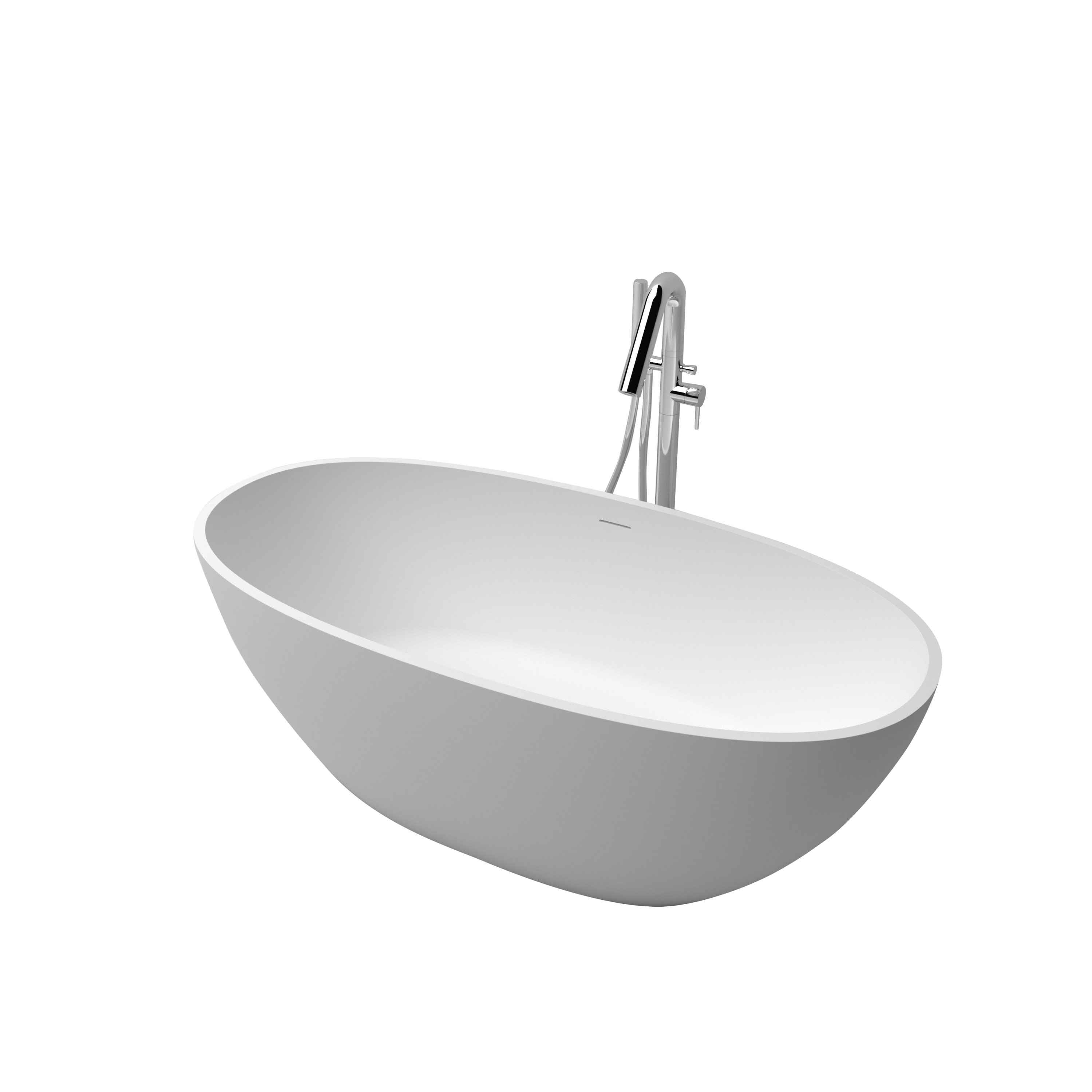 67" Matte White Freestanding Soaking Tub 25S01-17PS