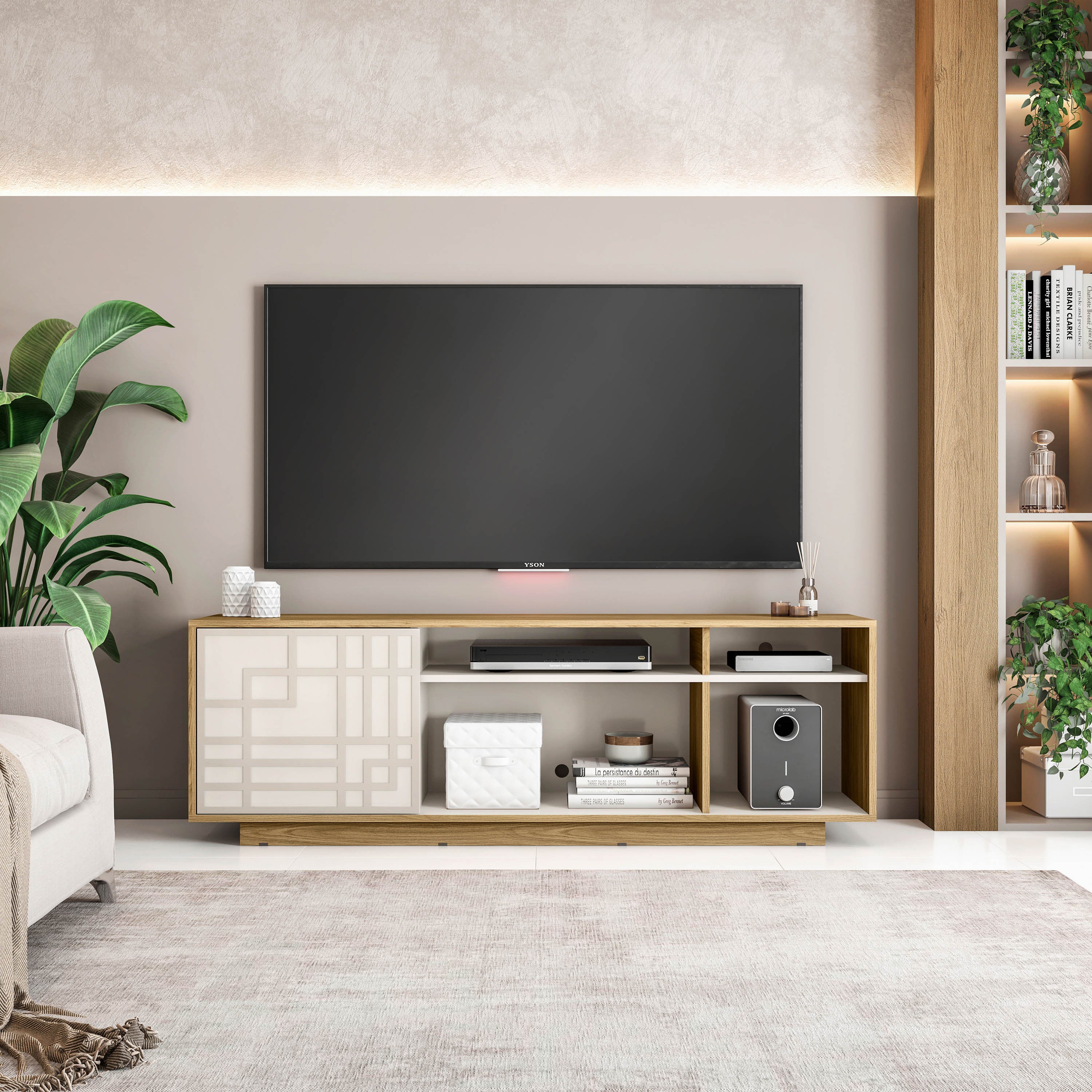 Techni Mobili TV Stand, 70in, Oak
