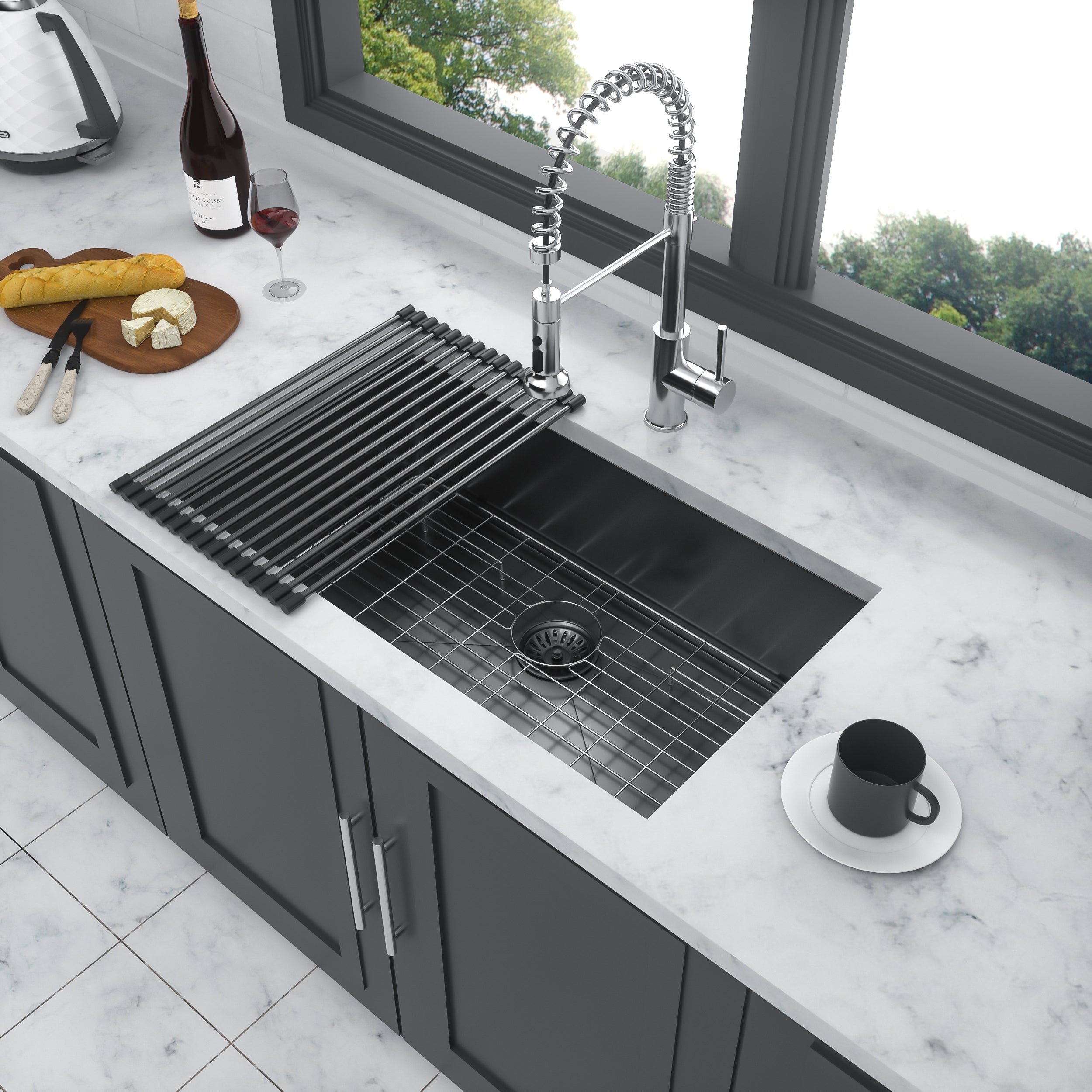 32" Gunmetal Black Undermount Kitchen Sink