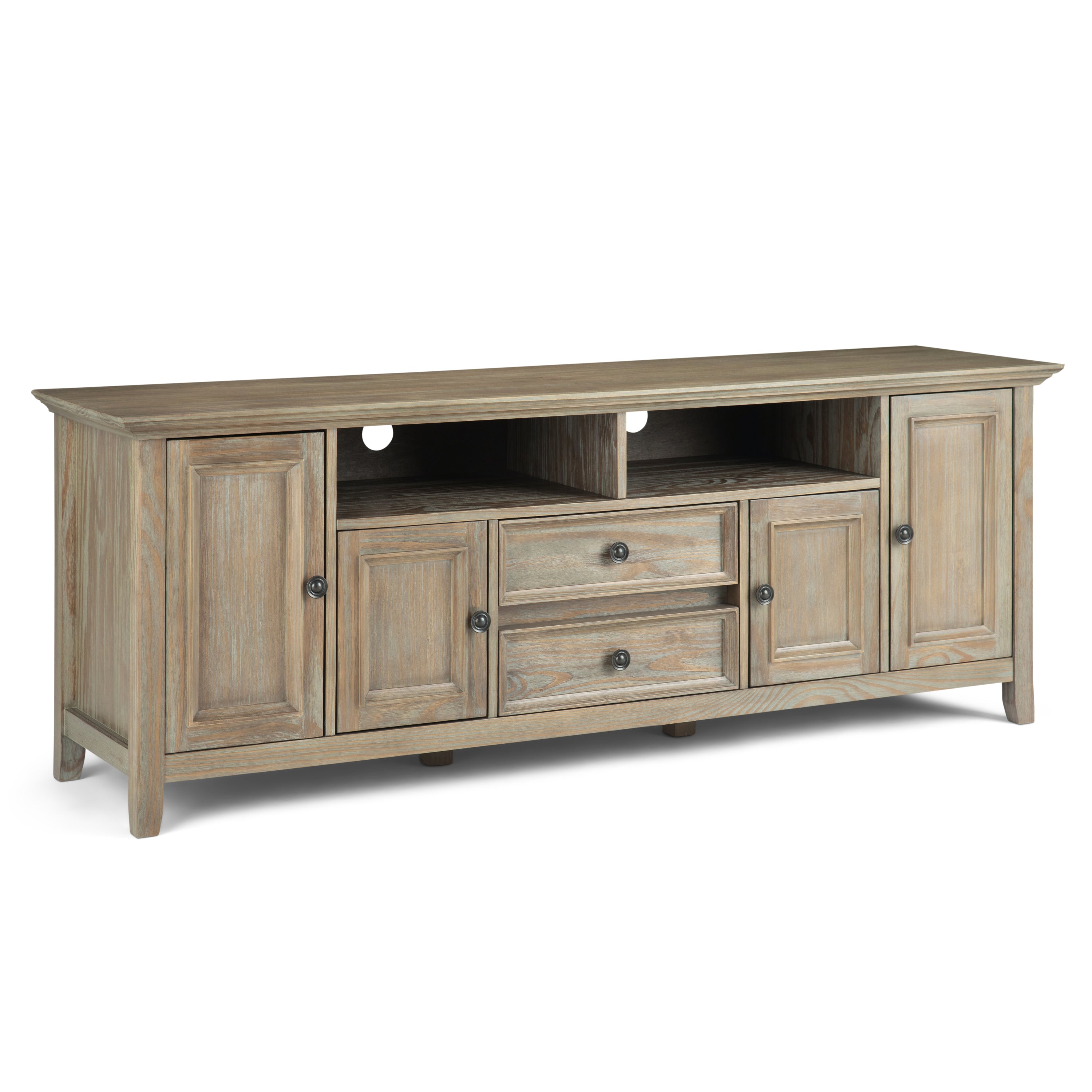 Amherst 72" TV Stand - Distressed Gray Media Console