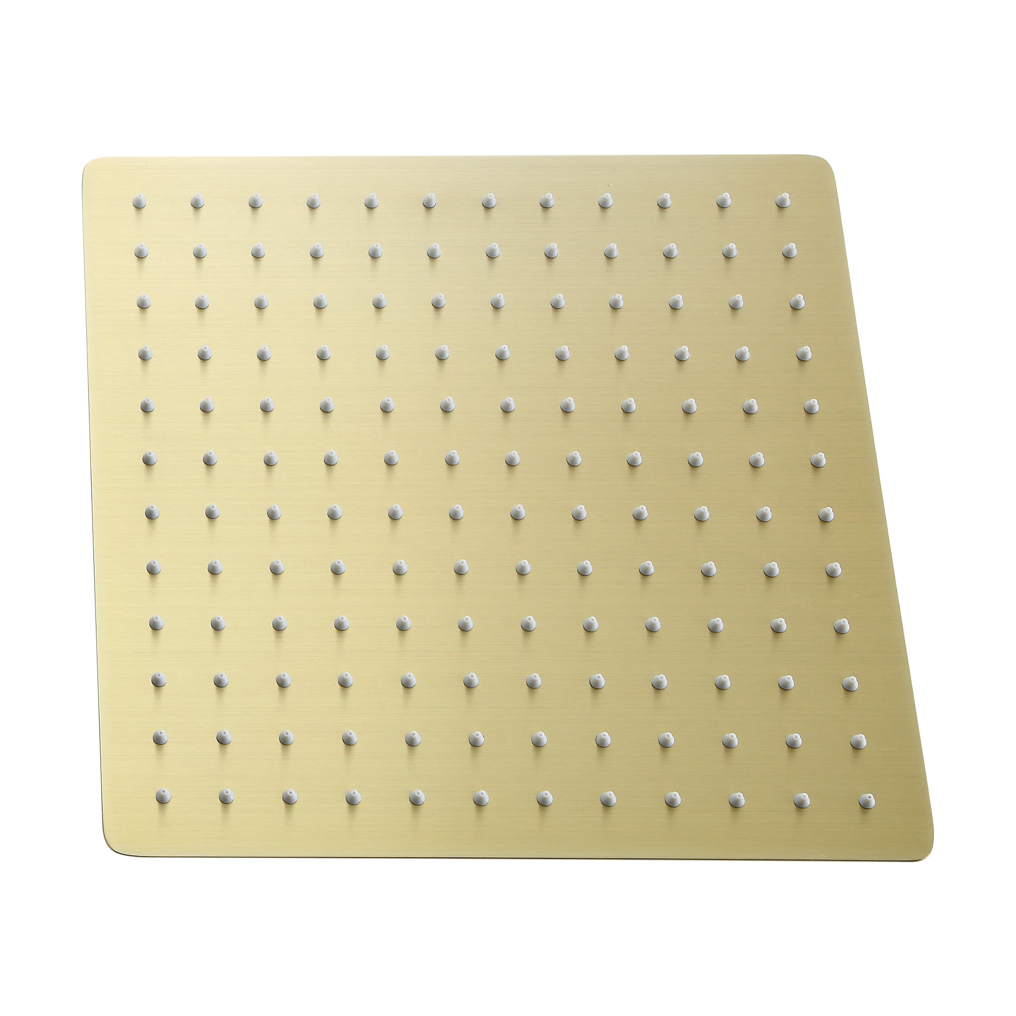 12" Gold Square Rain Shower Head - Fixed
