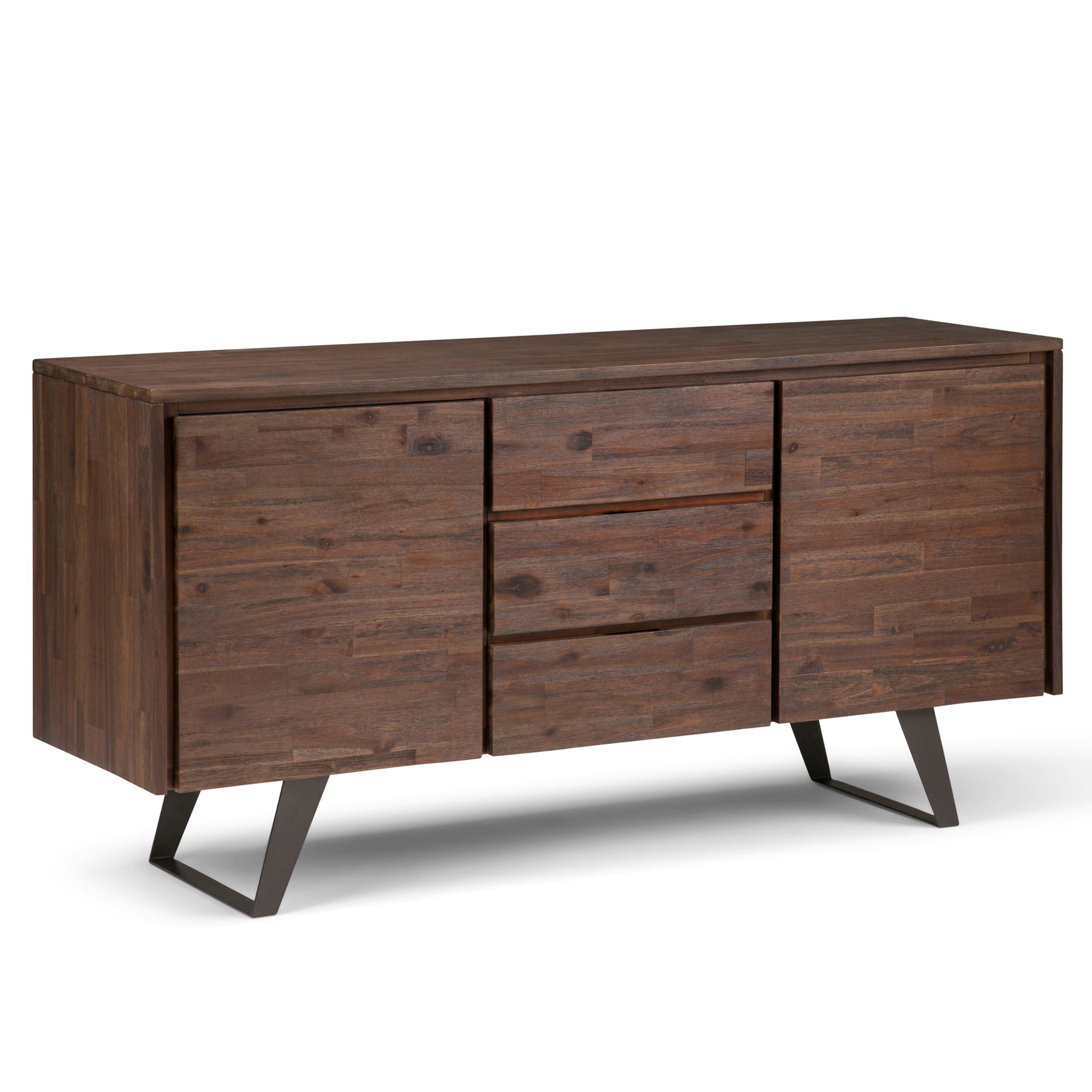 Lowry Sideboard Buffet - Distressed Charcoal Brown Patio Furniture