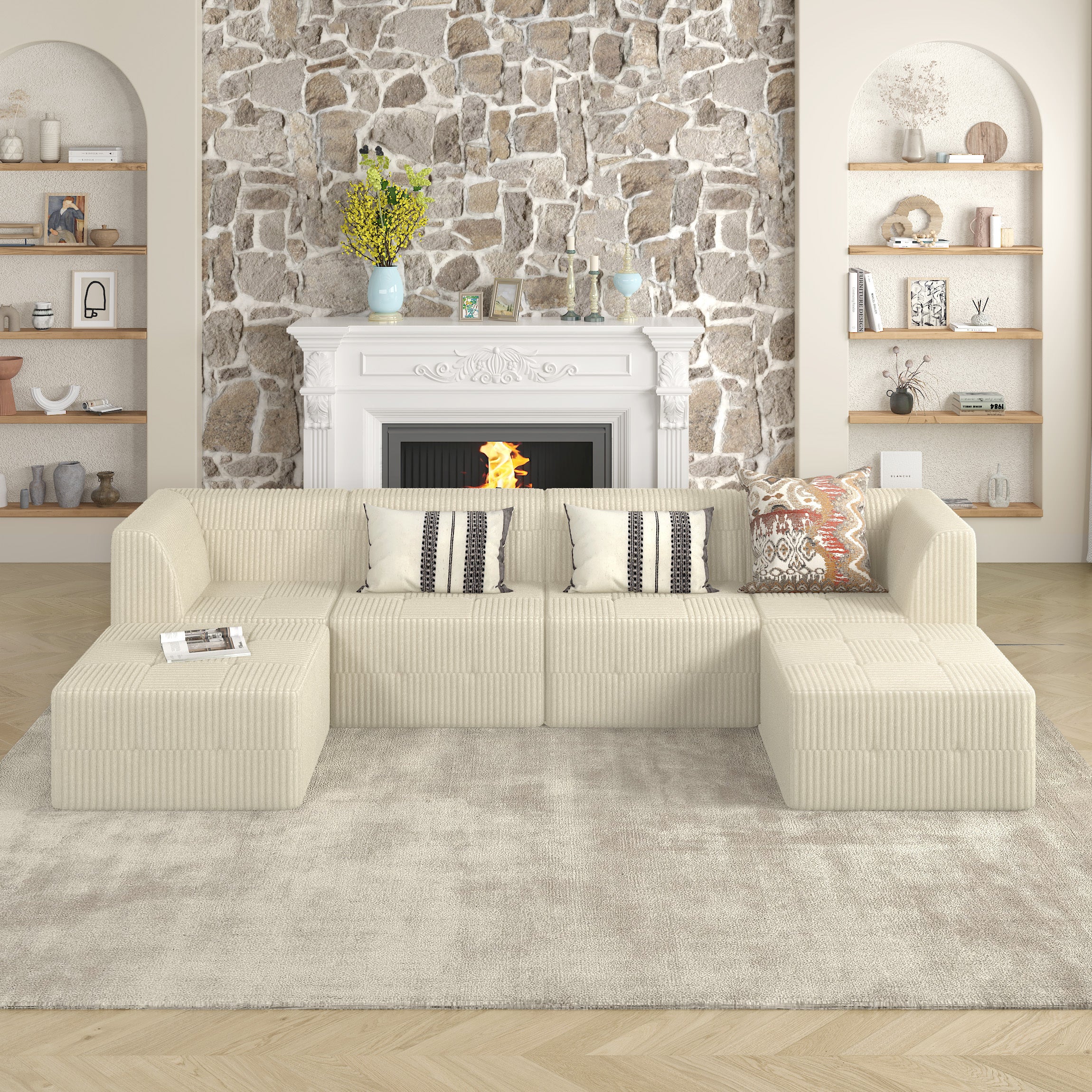 U-Shaped Sectional Sofa: Modern & Space-Saving