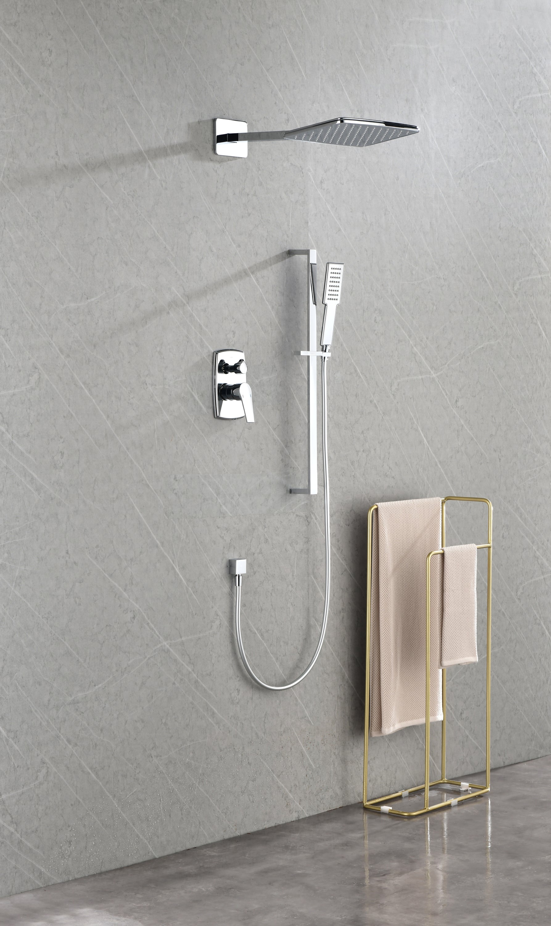 Luxury Shower System: Complete Set with Handheld