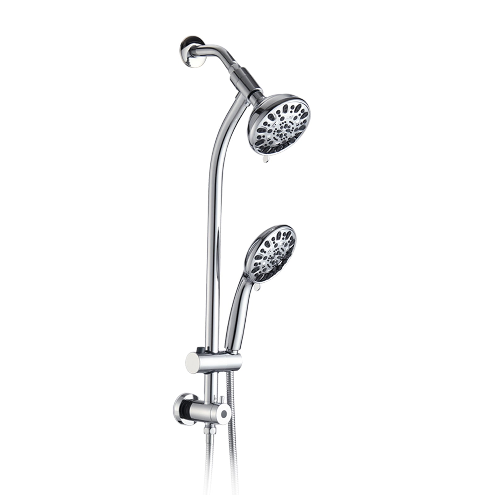 7-Setting Dual Shower Head System: Stainless Steel
