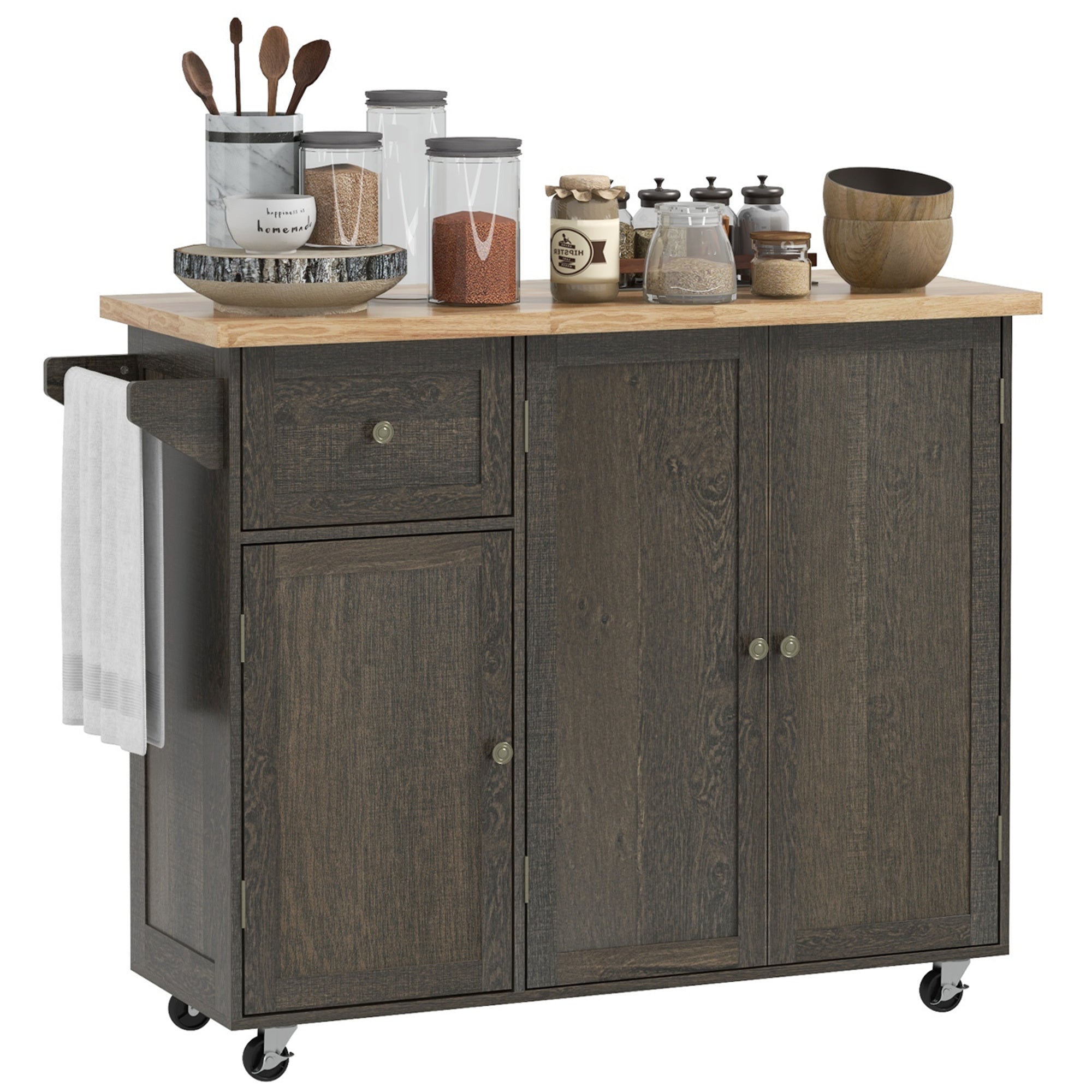 Rolling Kitchen Island: Storage & Style
