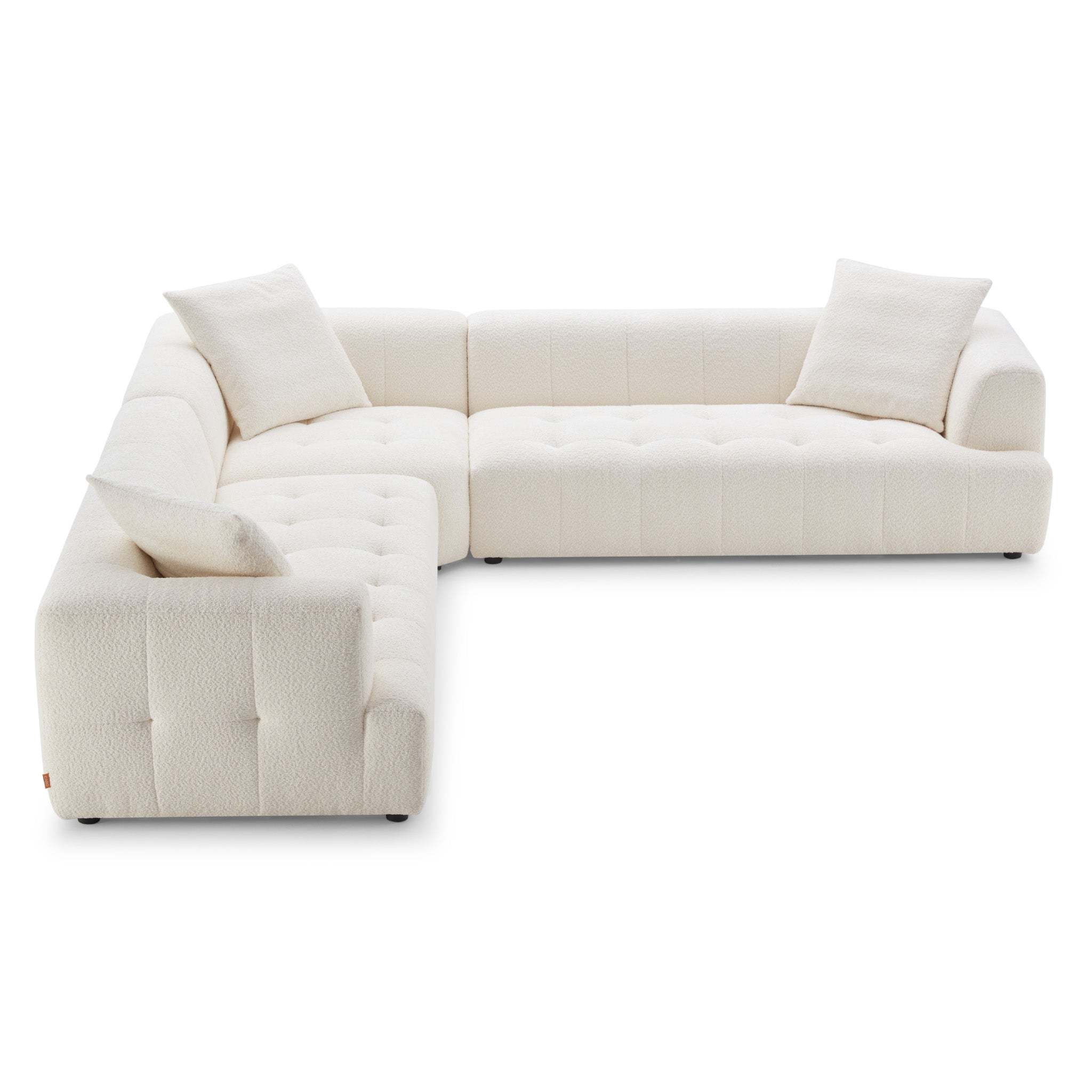 Kaynes Ivory Boucle Corner Sofa: Sale Now On