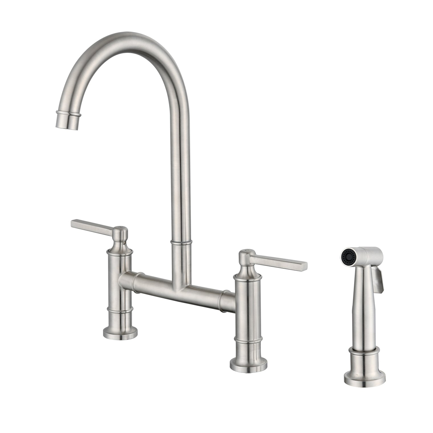 Double Handle Kitchen Faucet w/ Side Spray