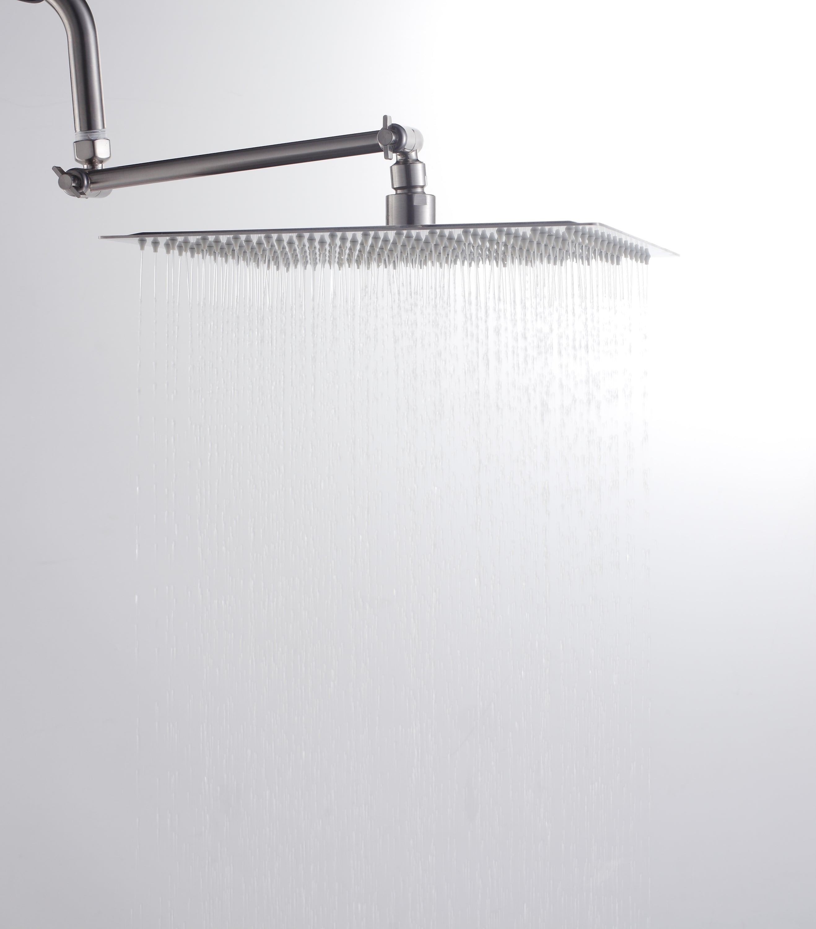 12" Square Rain Shower Head & Arm (Brushed Nickel)
