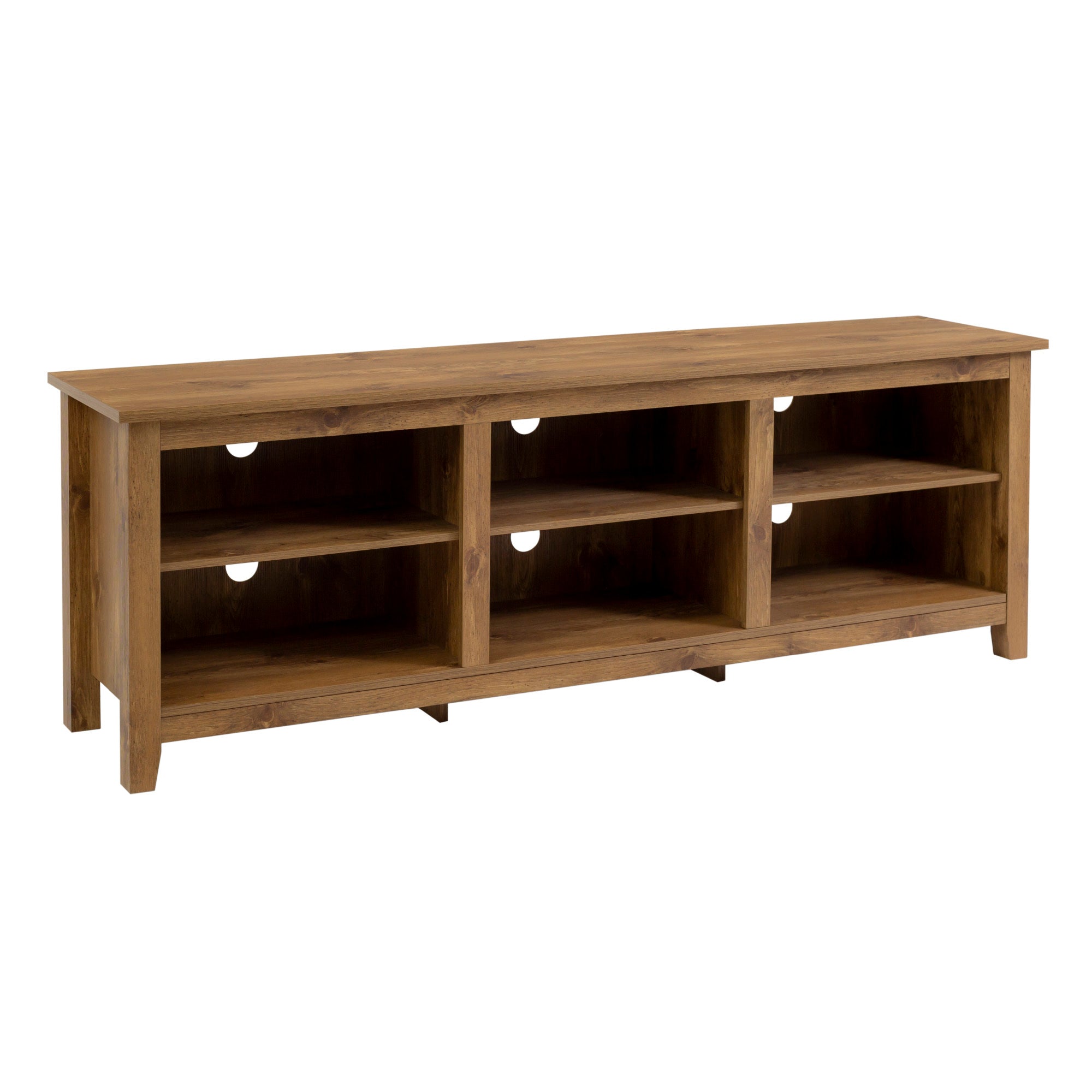 Modern 70" TV Stand for 80" TVs - Barnwood Finish
