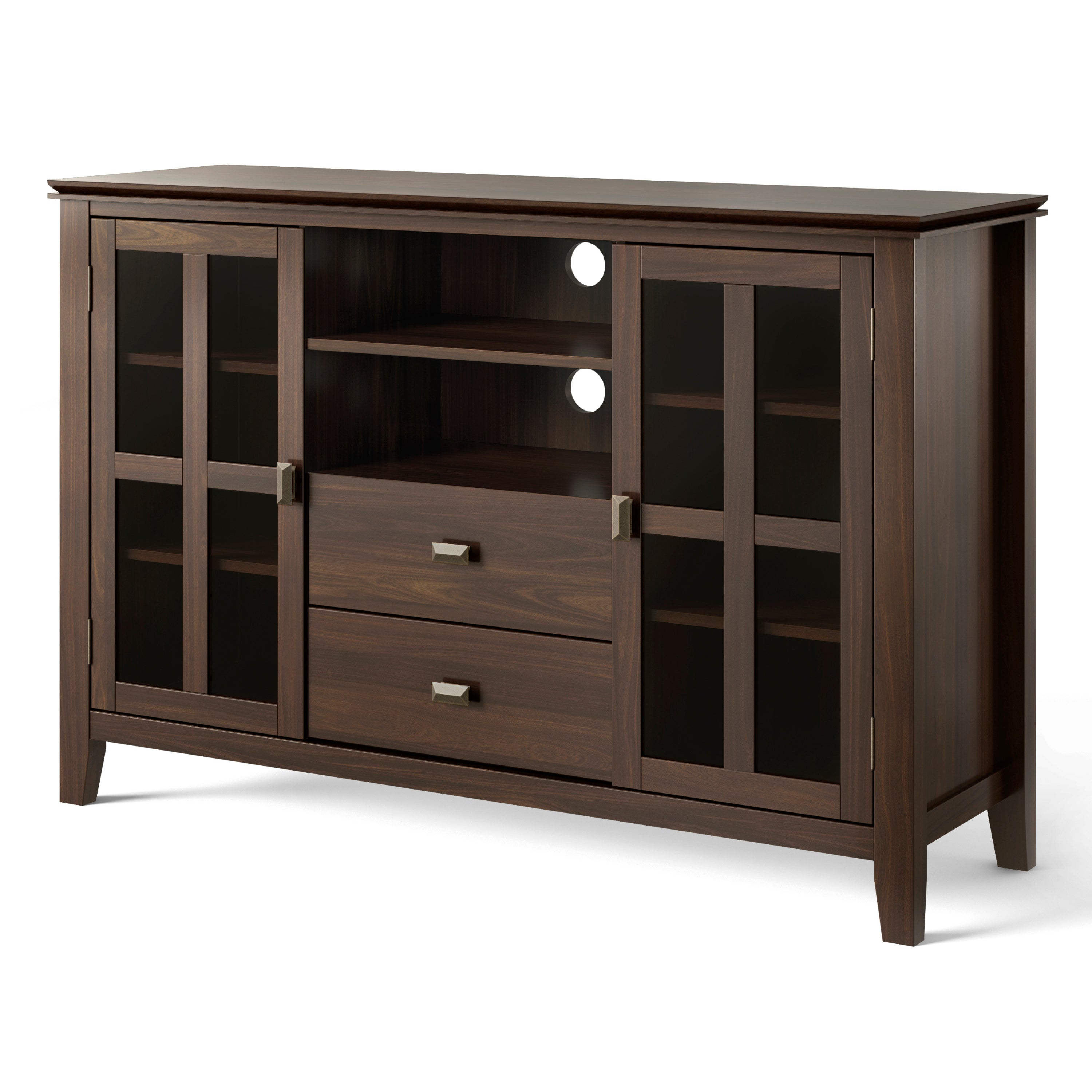 Tall TV Stand | Media Console | Tobacco Brown | Artisan