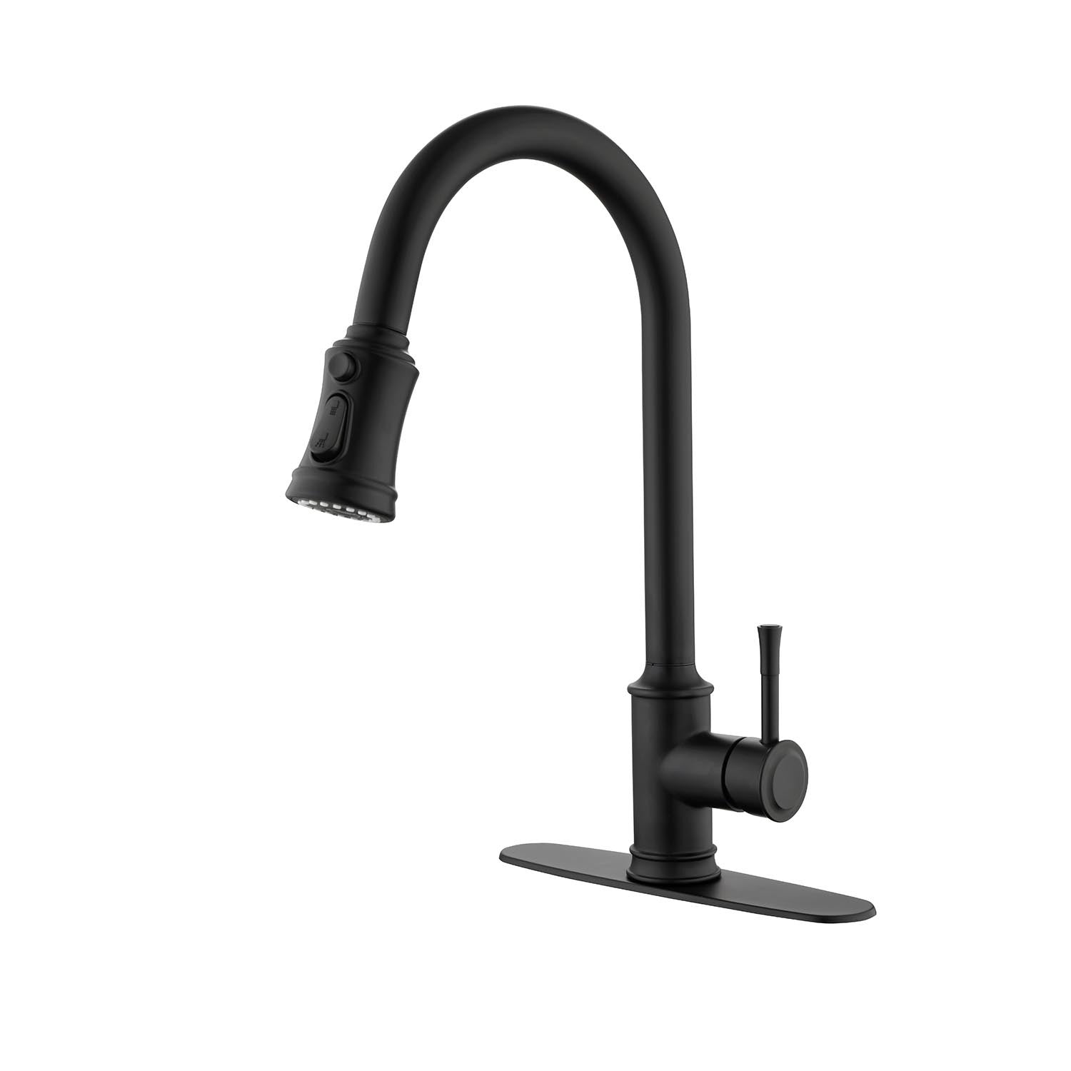 High-Arc Pull-Down Kitchen Faucet - Stainless Steel