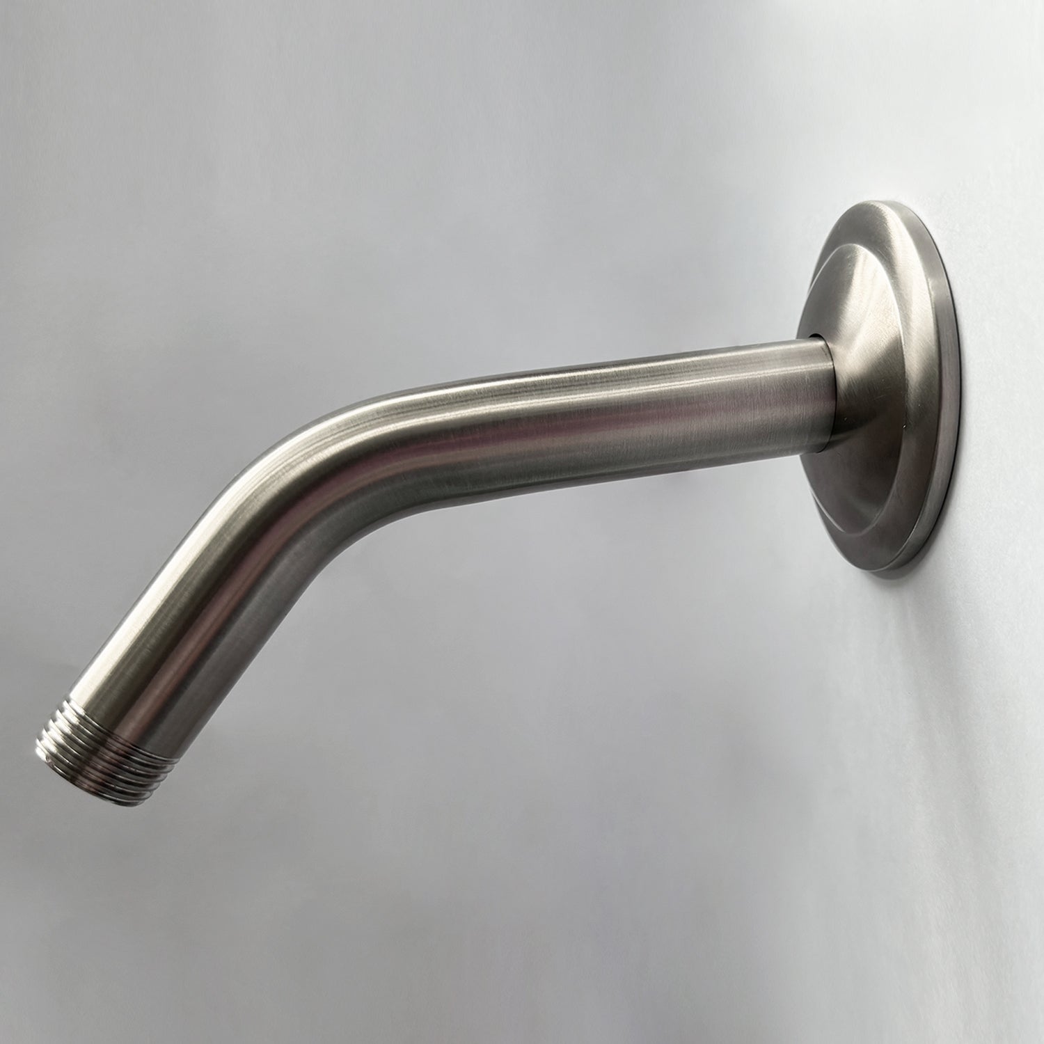 Rain Shower Arm: 1/2" NPT, Wall Mount, Flange