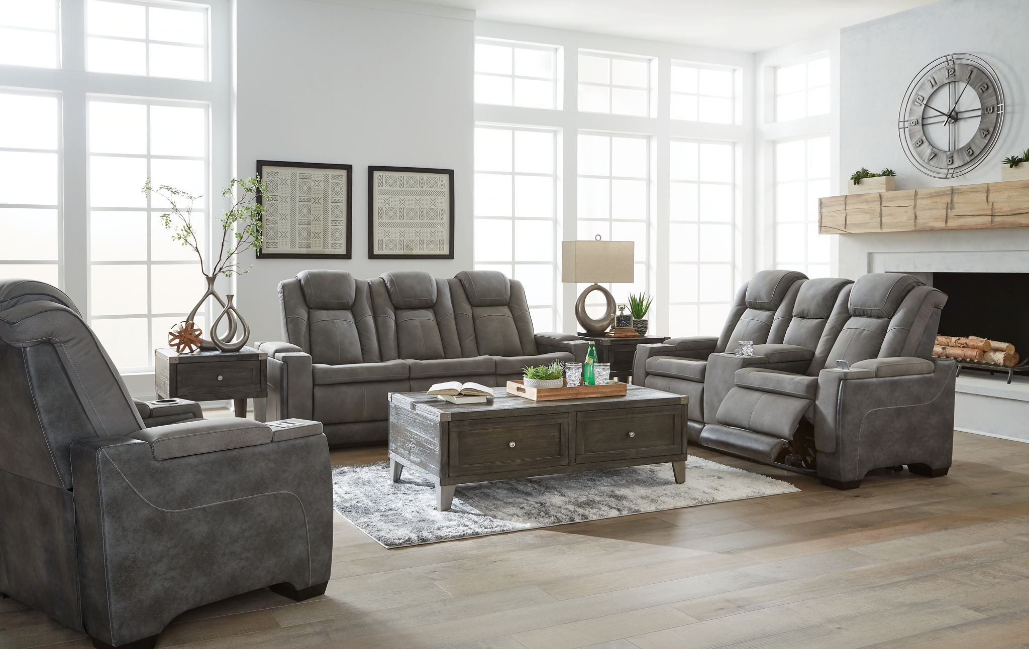 Next-Gen Durapella - Power Reclining Living Room Set