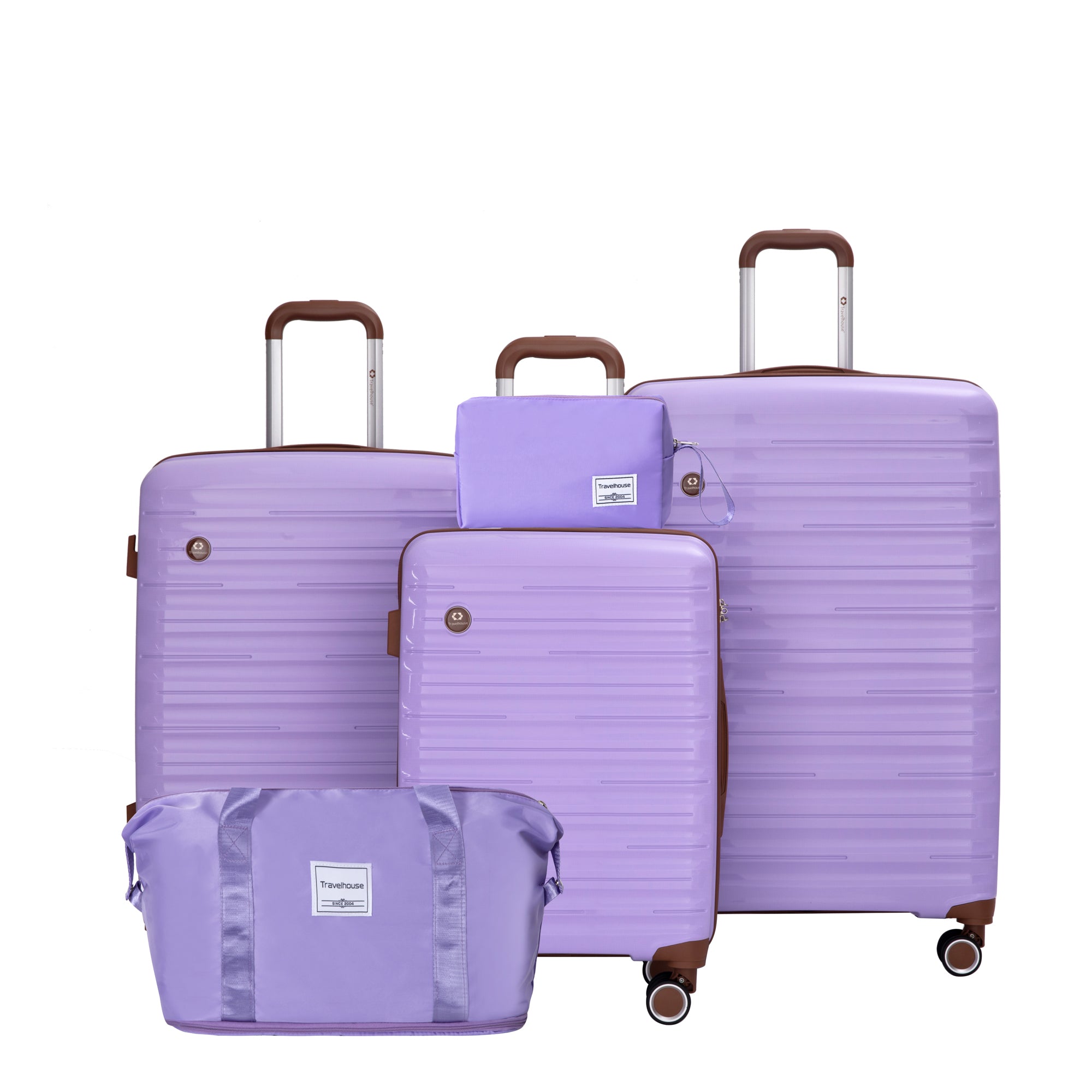 Purple Carry-on Luggage Set w/TSA Lock