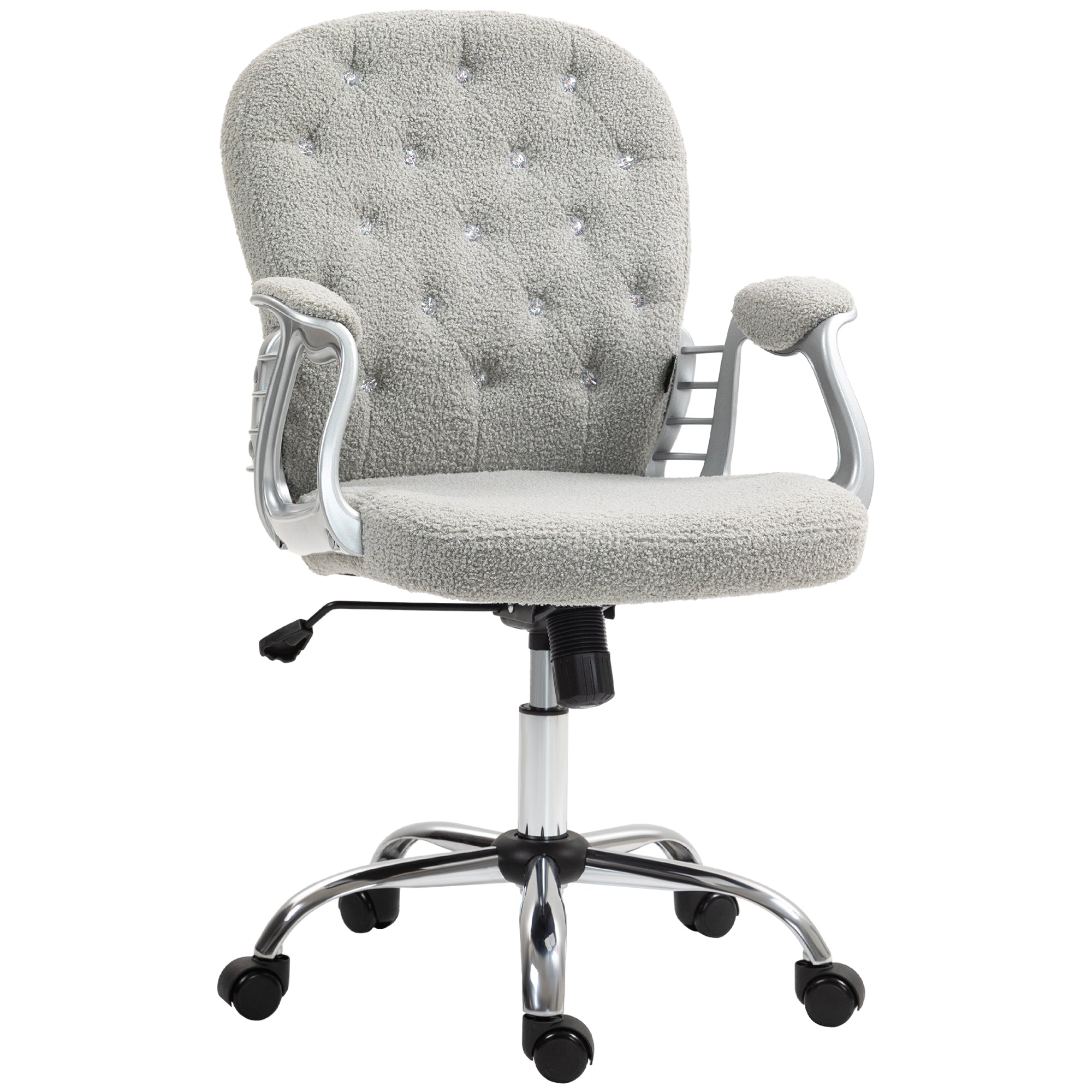 Teddy Fleece Office Chair, Gray