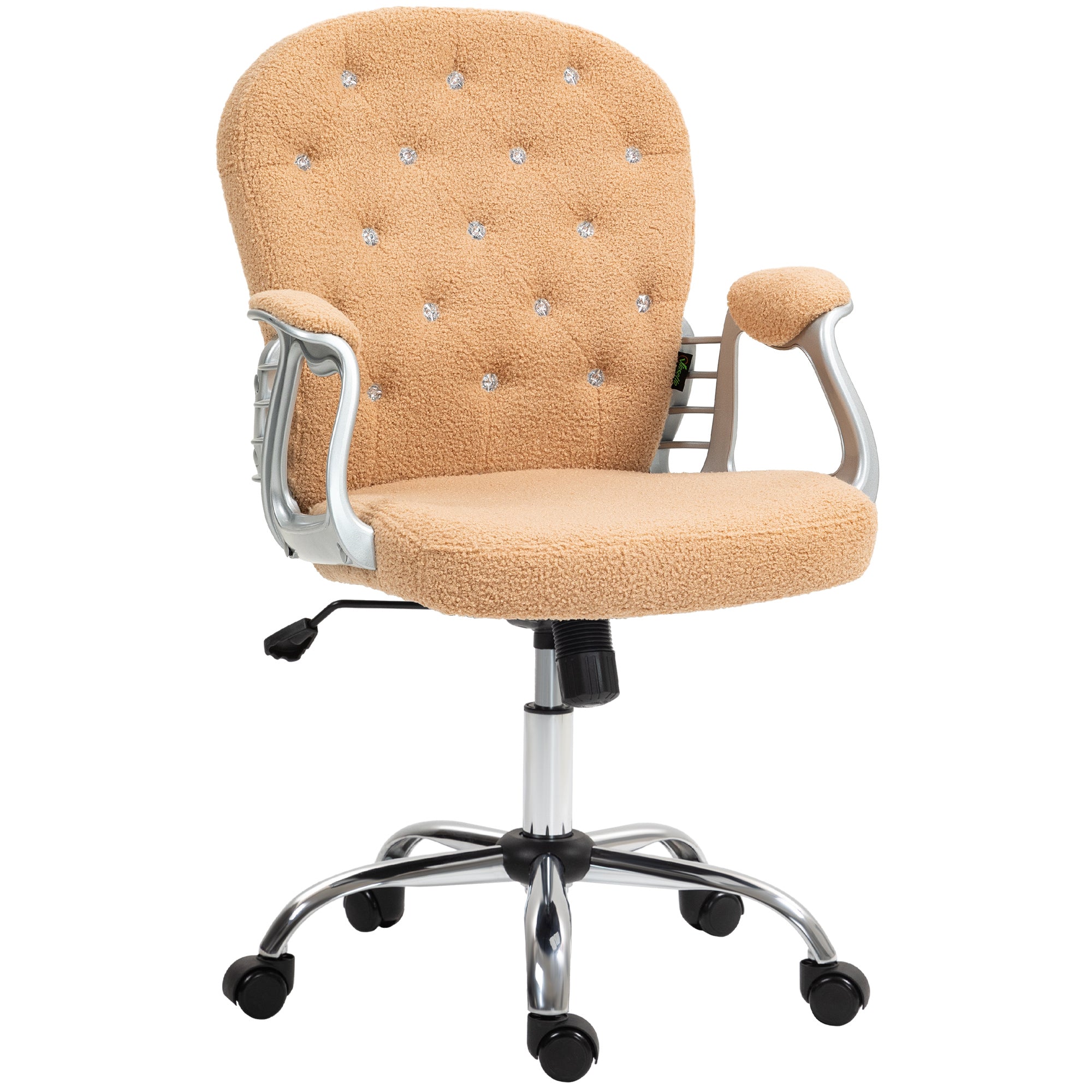 Teddy Fleece Office Chair, Khaki