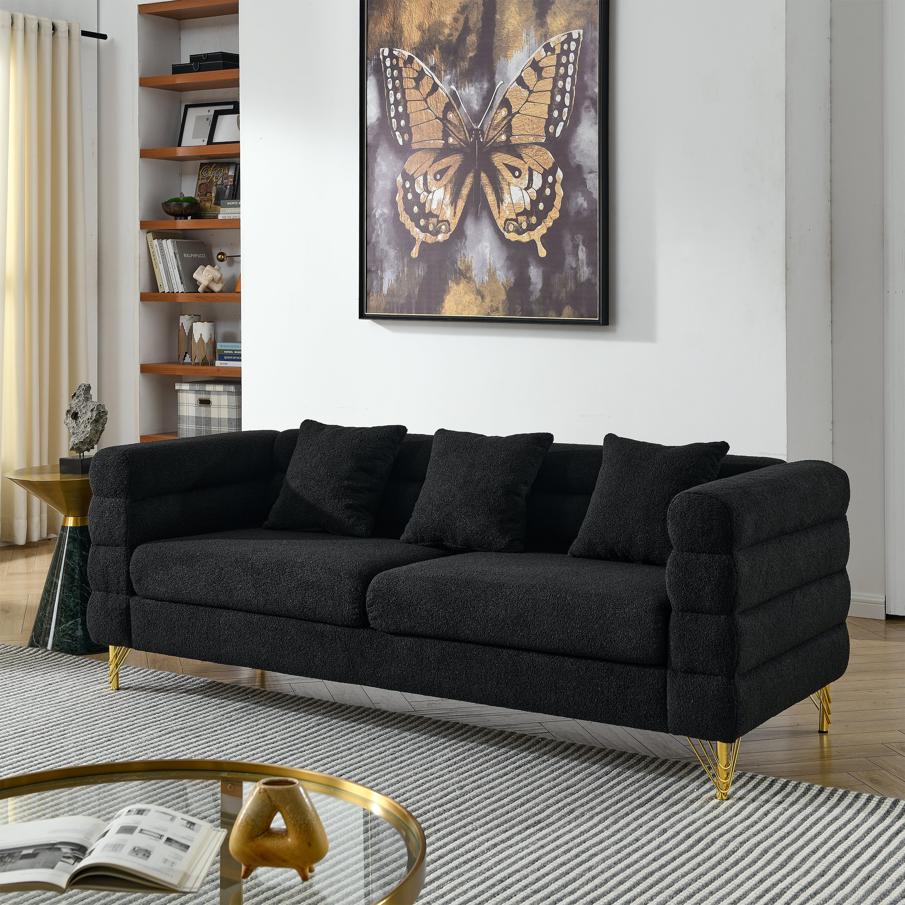 Oversized 3-Seater Sectional Sofa - Deep Seating Comfort